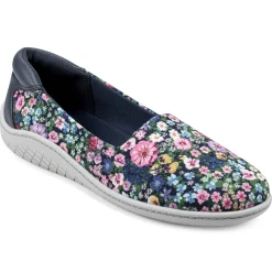 Flats|Flats>Easy Spirit Gift Slip On Flats Navy Floral Print