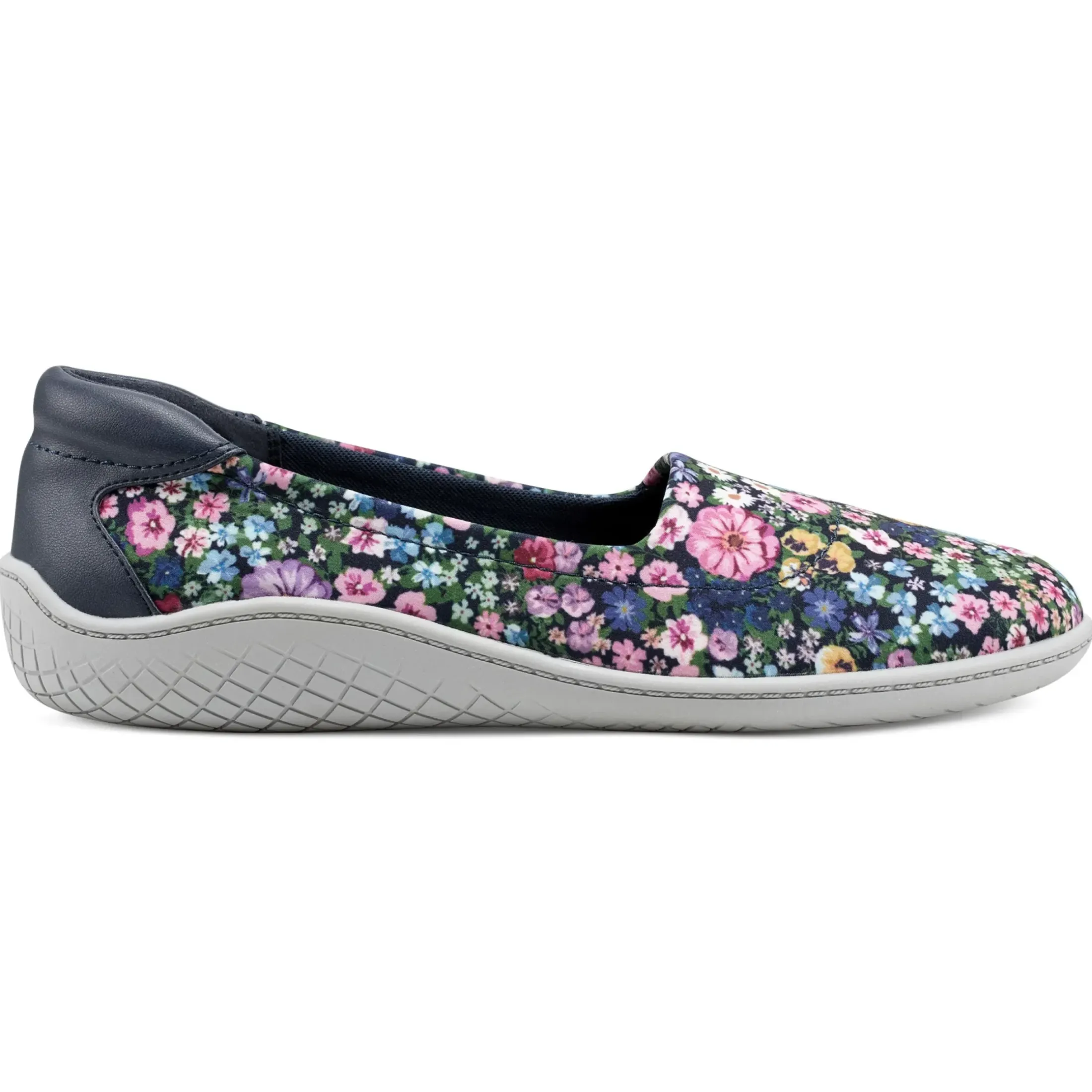 Flats|Flats>Easy Spirit Gift Slip On Flats Navy Floral Print