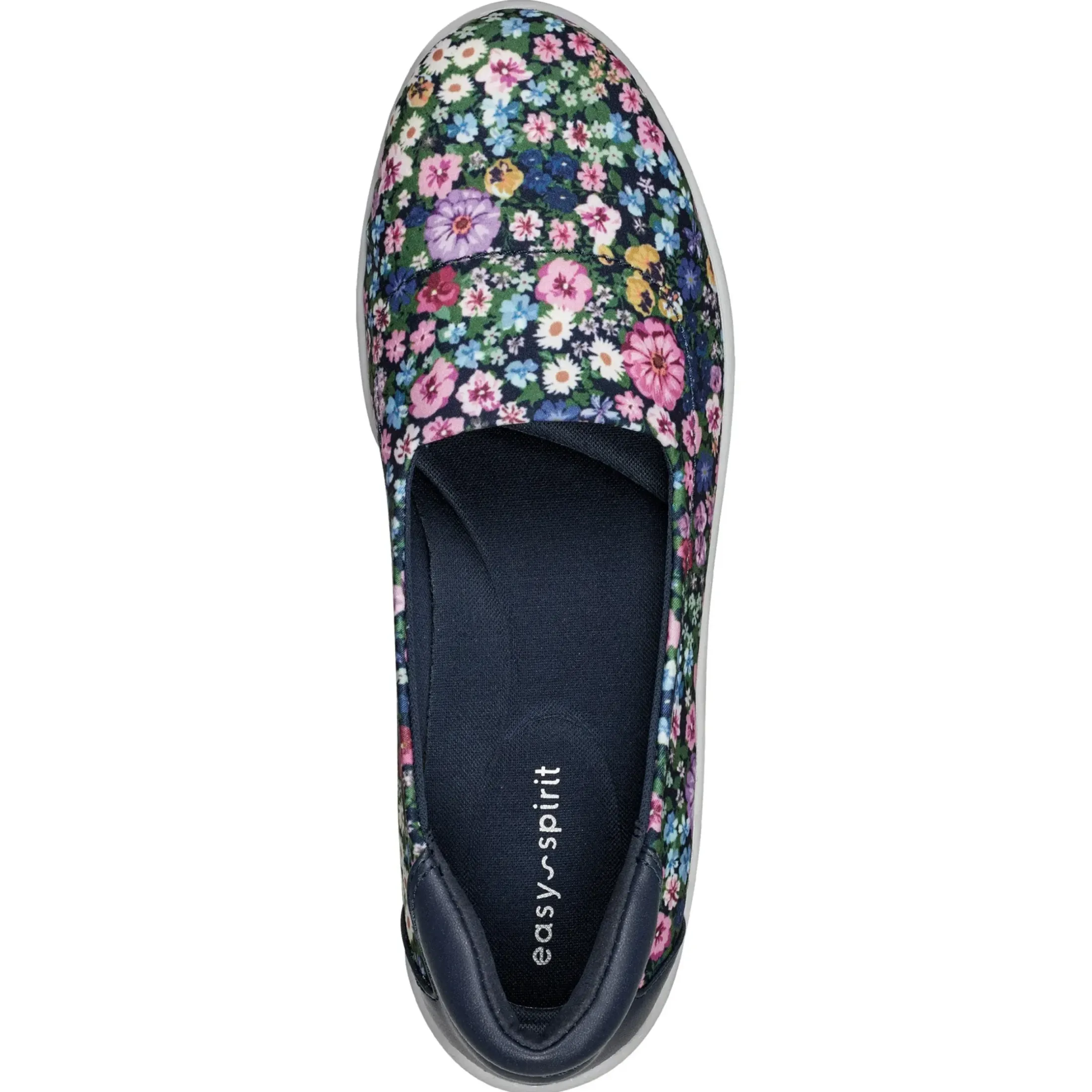 Flats|Flats>Easy Spirit Gift Slip On Flats Navy Floral Print