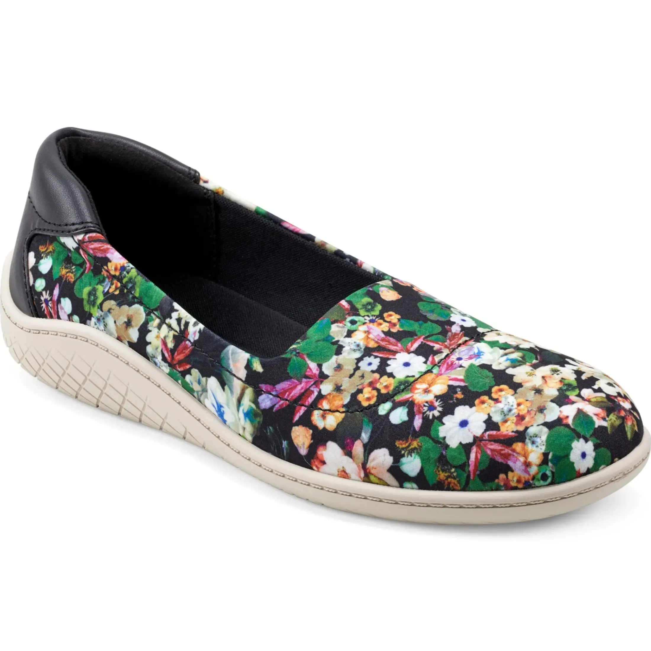 Flats|Flats>Easy Spirit Gift Slip On Flats Black Floral