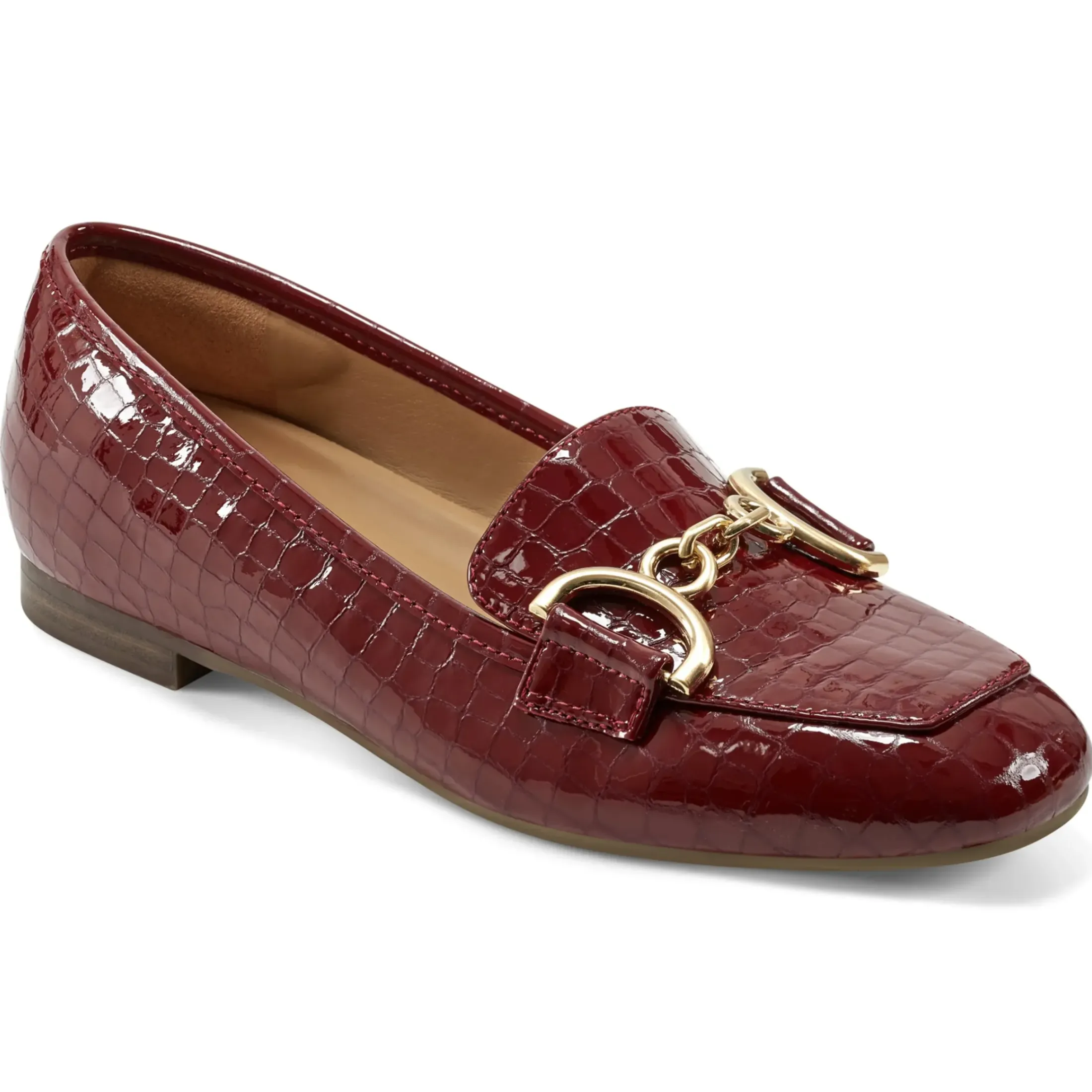 eFlex|eFlex>Easy Spirit Giselle Casual Loafers Red Croco Print