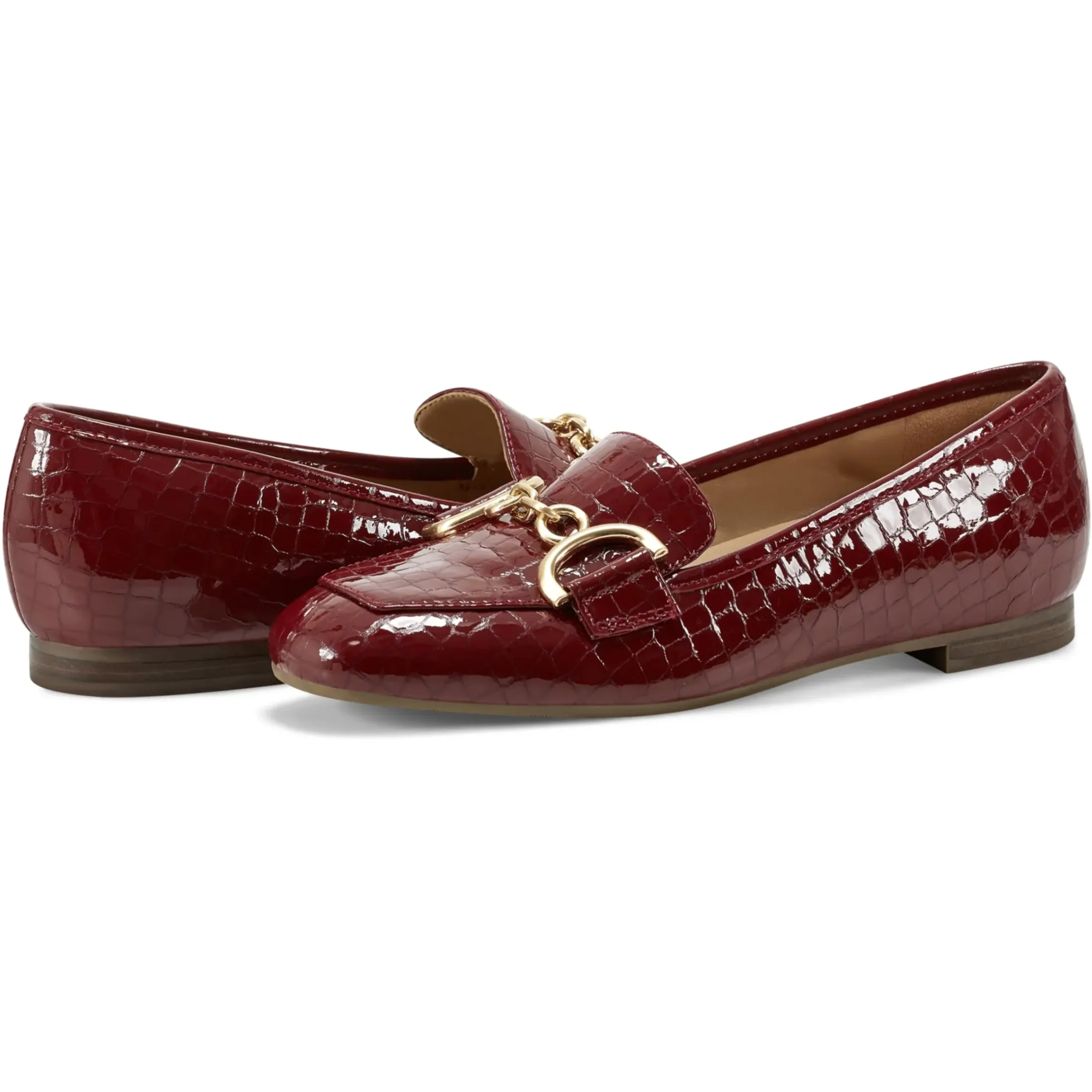 eFlex|eFlex>Easy Spirit Giselle Casual Loafers Red Croco Print