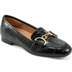 eFlex|eFlex>Easy Spirit Giselle Casual Loafers Black Croco Print