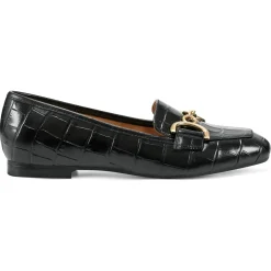eFlex|eFlex>Easy Spirit Giselle Casual Loafers Black Croco Print
