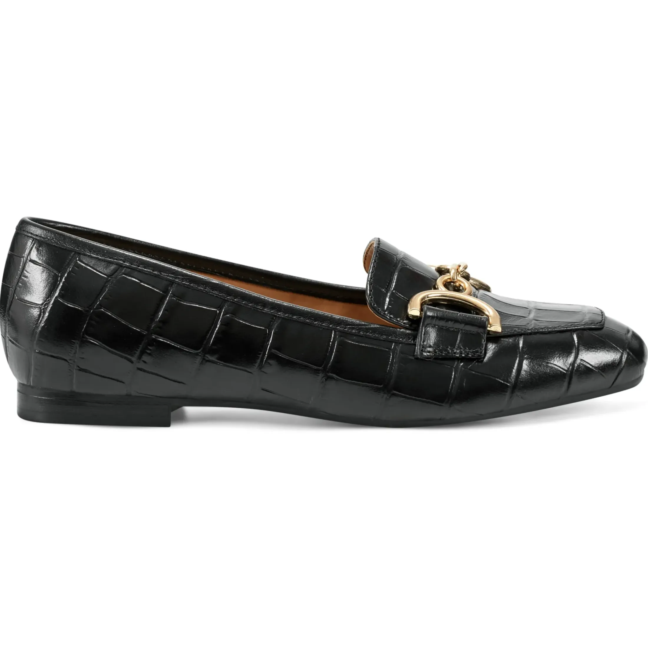 eFlex|eFlex>Easy Spirit Giselle Casual Loafers Black Croco Print