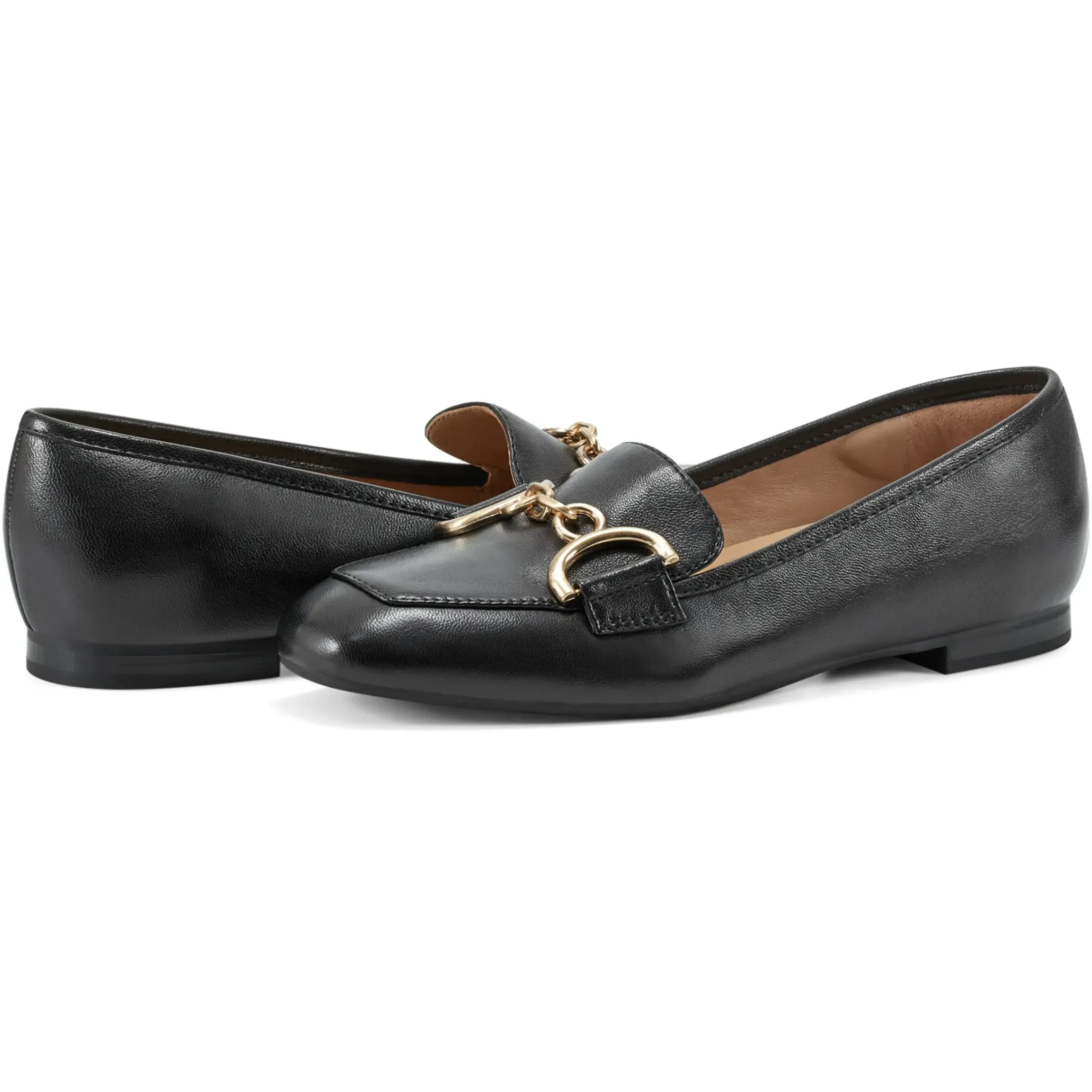 eFlex|eFlex>Easy Spirit Giselle Casual Loafers Black Leather