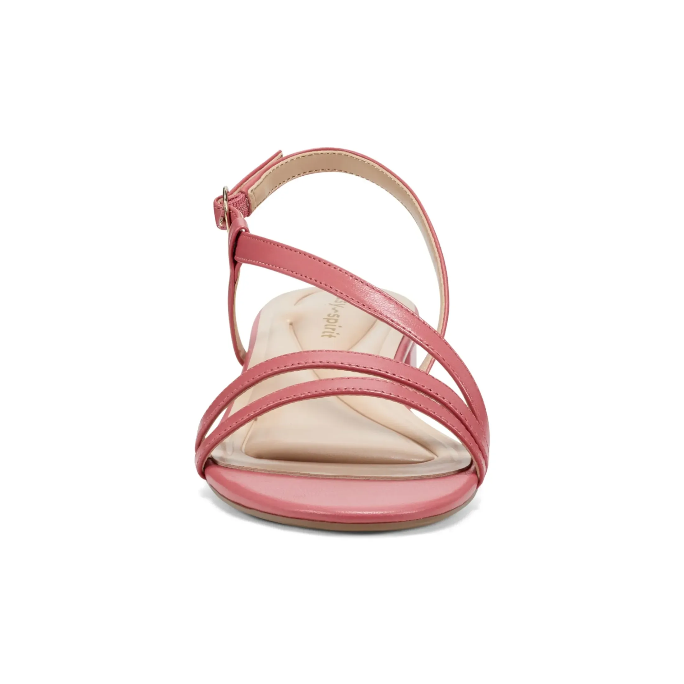 eFlex|eFlex>Easy Spirit Glenni Block Heel Sandals Medium Pink Leather