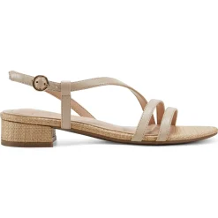 eFlex|eFlex>Easy Spirit Glenni Block Heel Sandals Natural Raffia