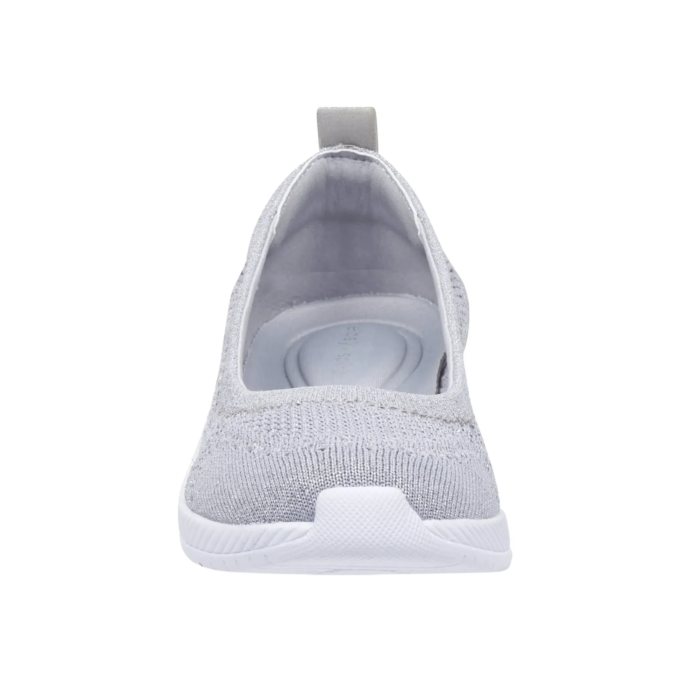 Glitz Walking Shoes|Slip Ons>Easy Spirit Glitz Walking Shoes Silver Knit