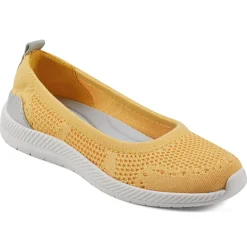 Glitz Walking Shoes|Slip Ons>Easy Spirit Glitz Walking Shoes Yellow Knit