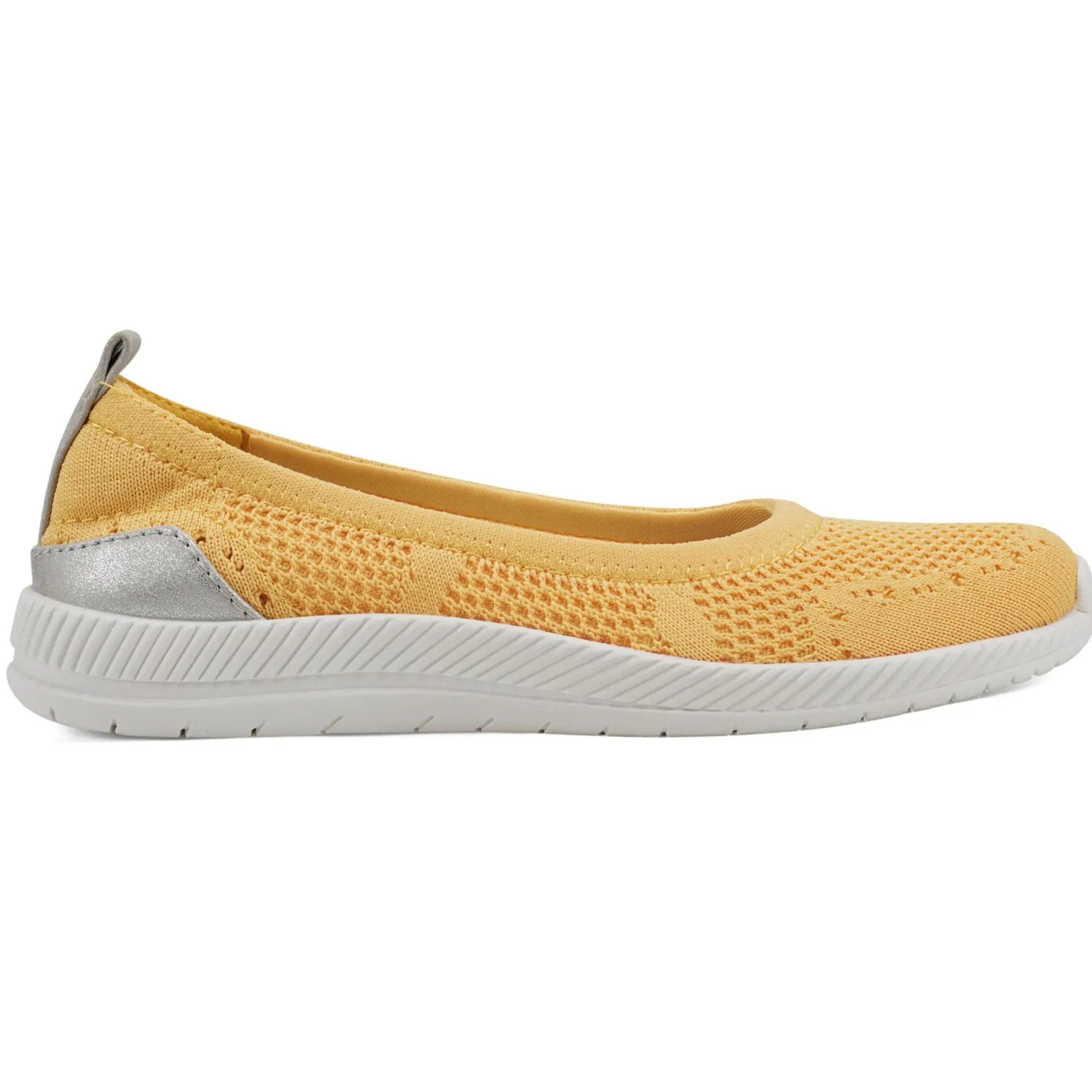 Glitz Walking Shoes|Slip Ons>Easy Spirit Glitz Walking Shoes Yellow Knit