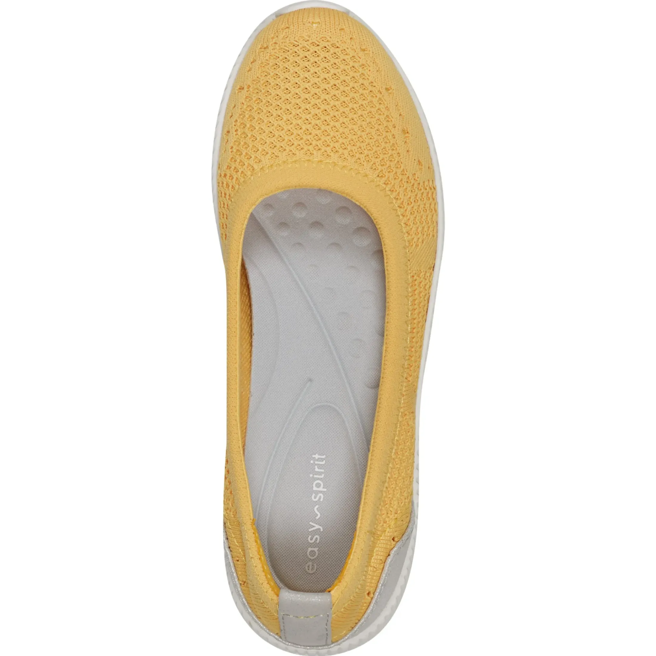 Glitz Walking Shoes|Slip Ons>Easy Spirit Glitz Walking Shoes Yellow Knit