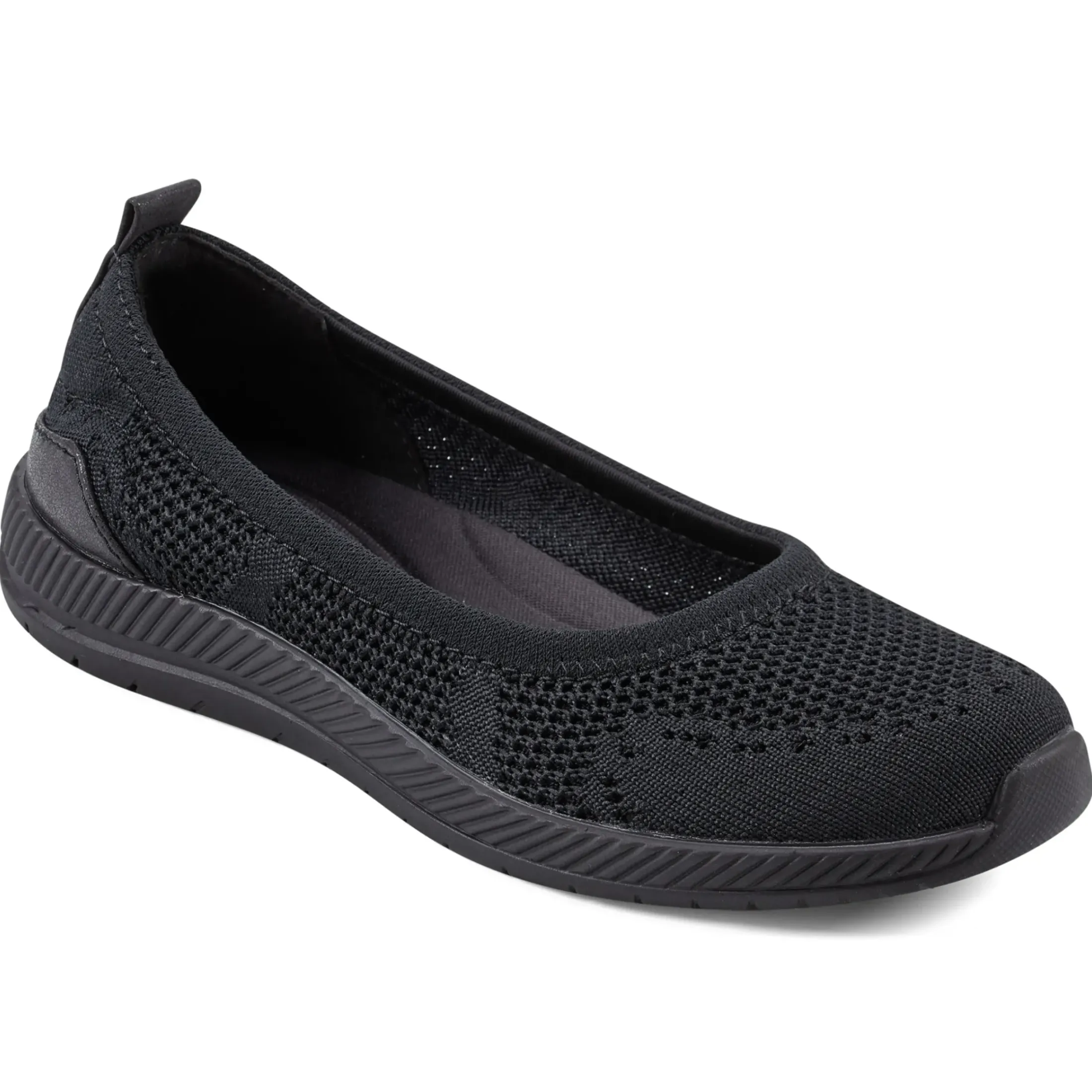 Glitz Walking Shoes|Slip Ons>Easy Spirit Glitz Walking Shoes Black Black Knit