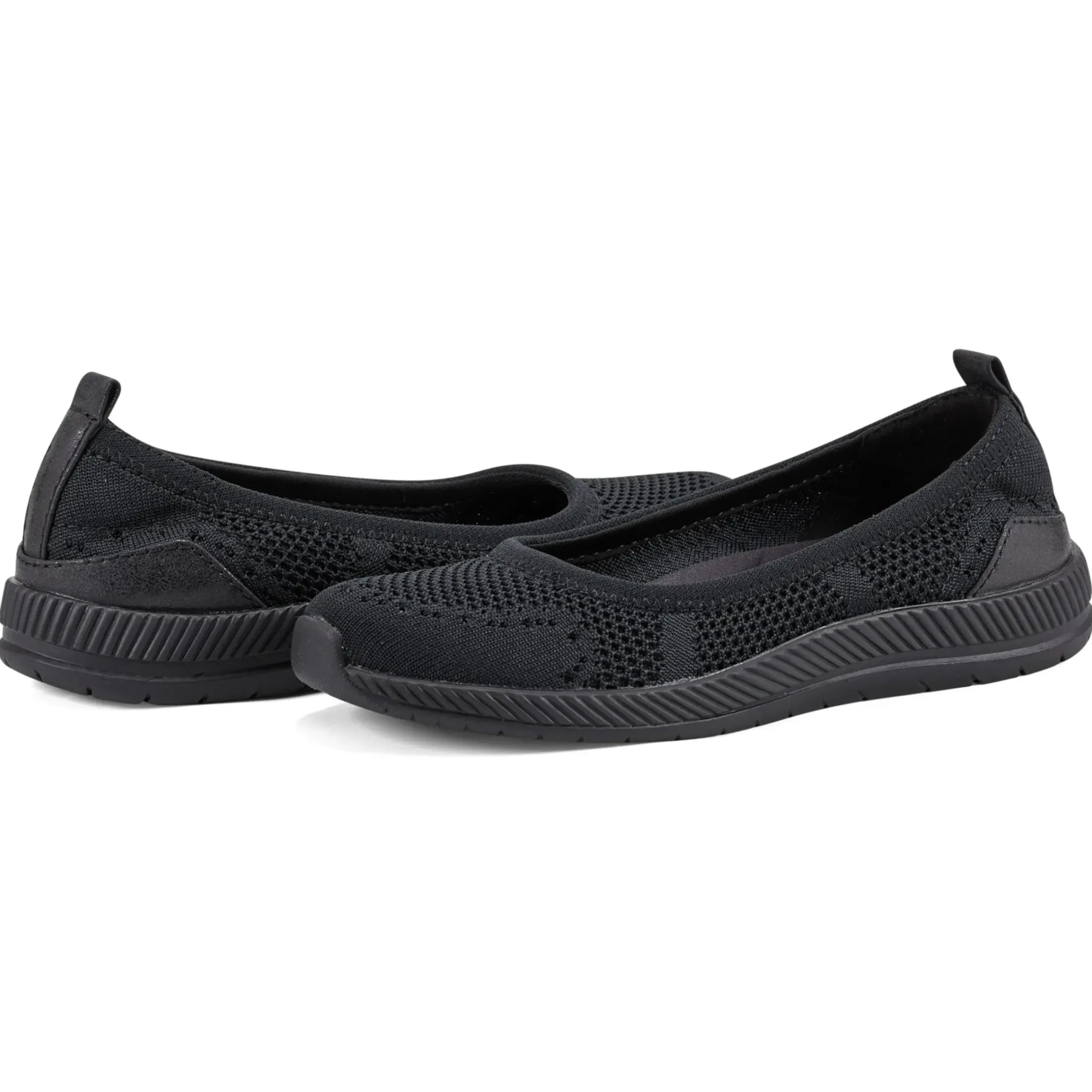 Glitz Walking Shoes|Slip Ons>Easy Spirit Glitz Walking Shoes Black Black Knit