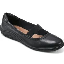 Golden Mark Jane Flats>Easy Spirit Golden Mary Jane Casual Ballet Flats Black Leather
