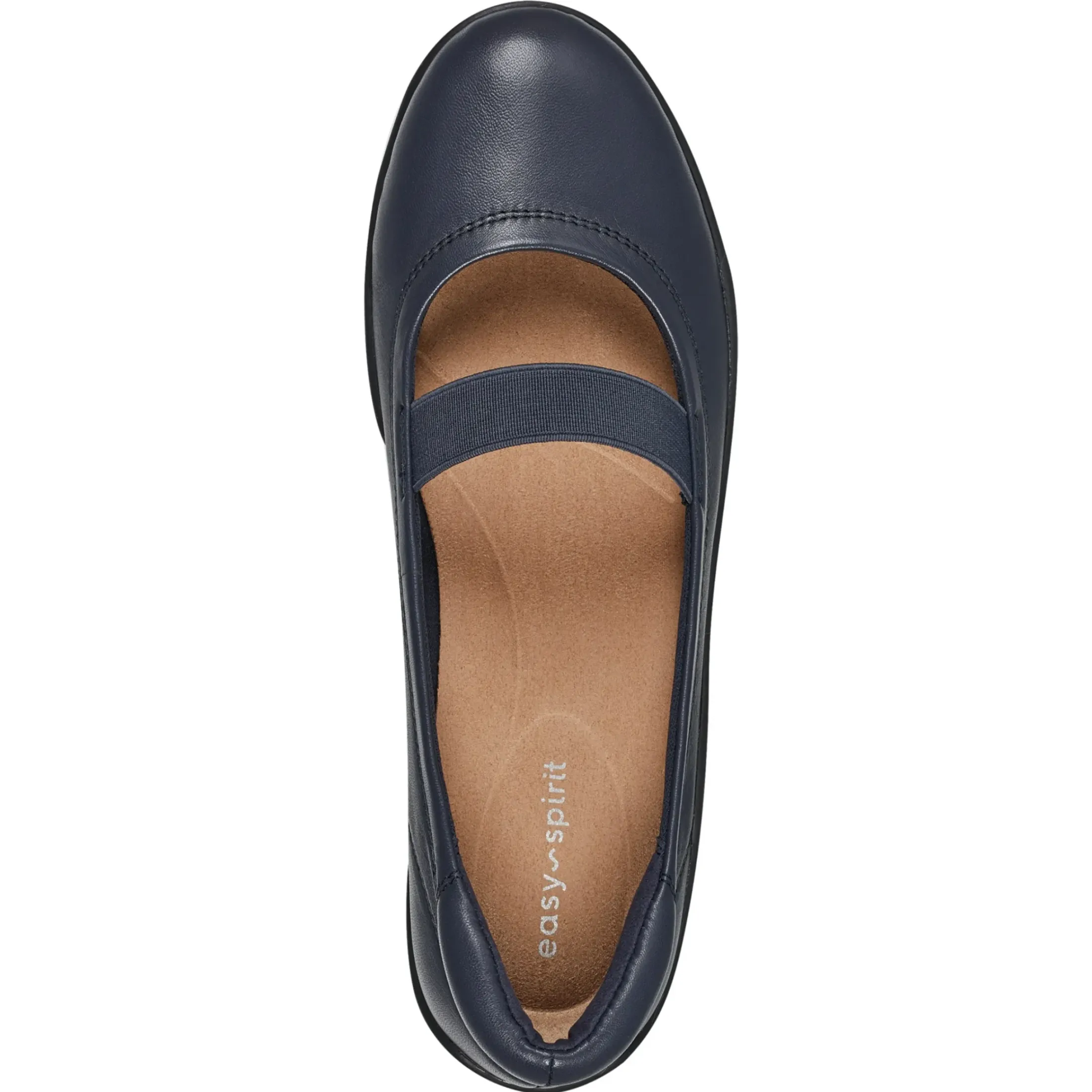 Golden Mark Jane Flats>Easy Spirit Golden Mary Jane Casual Ballet Flats Navy Leather