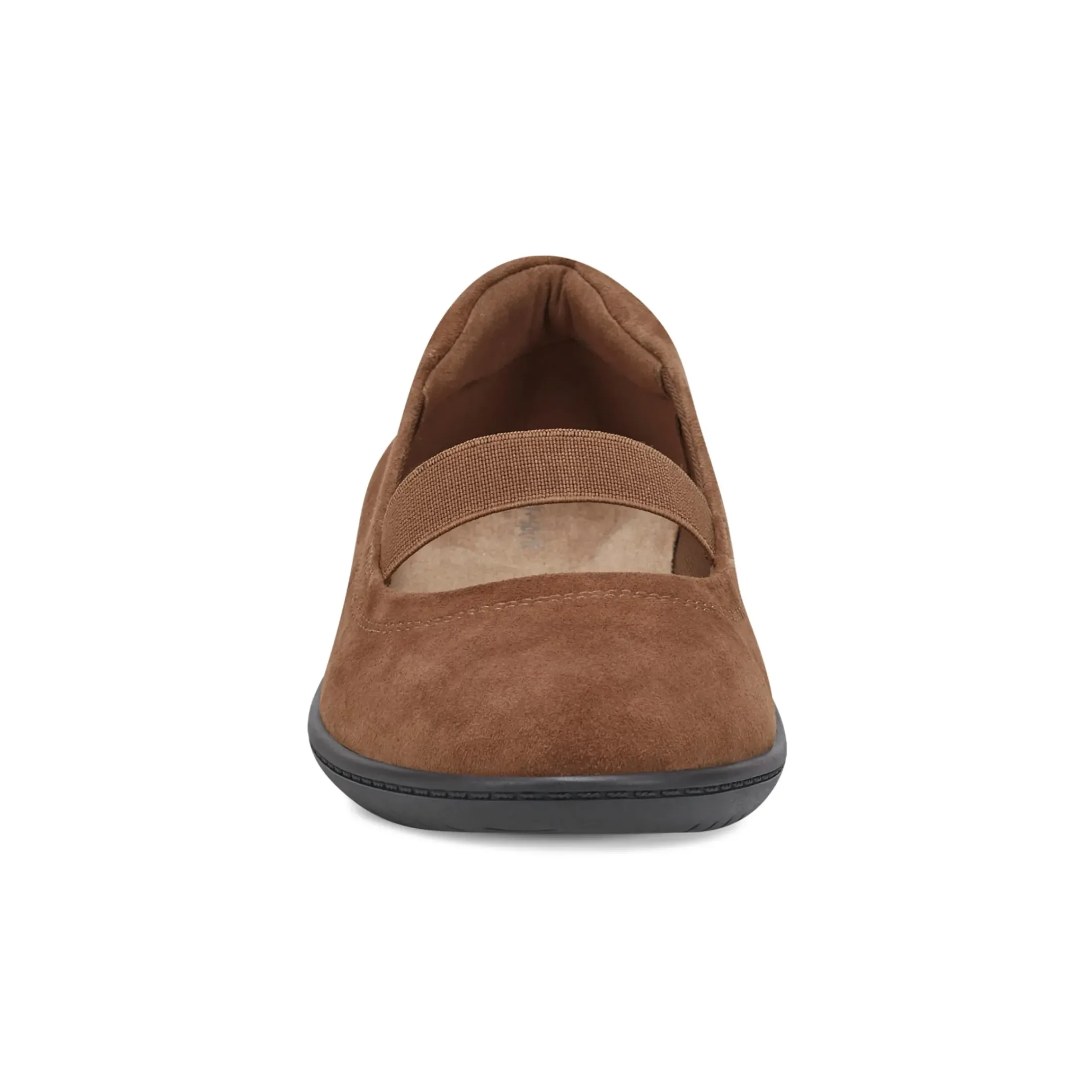 Golden Mark Jane Flats>Easy Spirit Golden Mary Jane Casual Ballet Flats Brown Suede