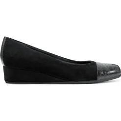Low Heels|Gracey Wedge>Easy Spirit Gracey Wedge Heels Black Suede