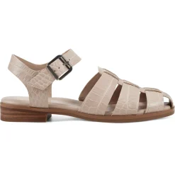 Sandals|Flats>Easy Spirit Gretty Fisherman Sandals Tan Croco