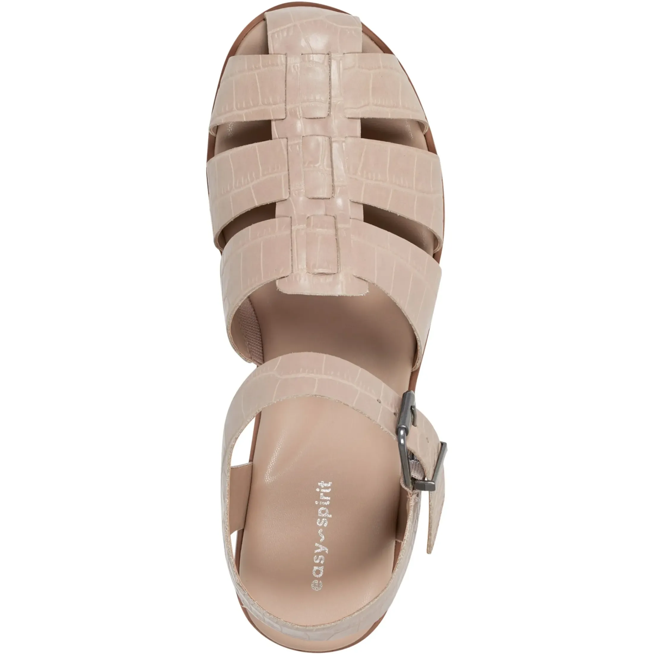 Sandals|Flats>Easy Spirit Gretty Fisherman Sandals Tan Croco