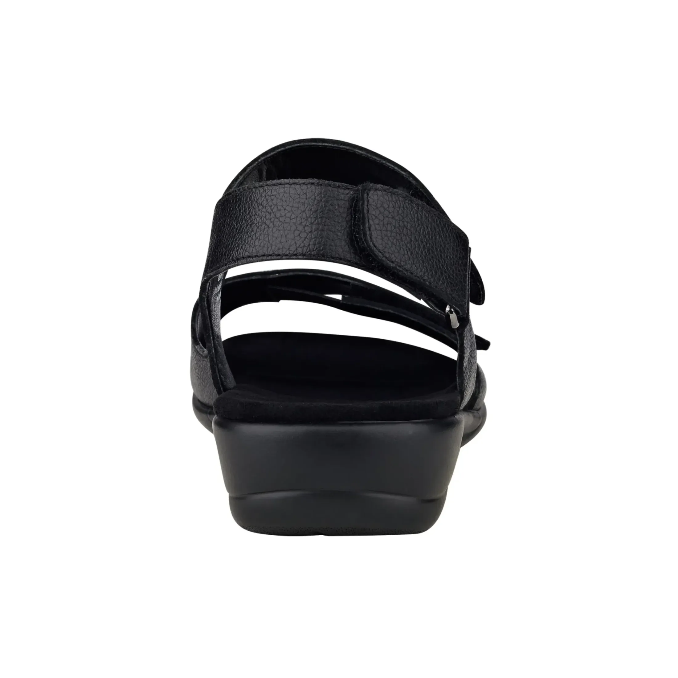 Casual|Flats>Easy Spirit Hartwell Flat Sandals Black Leather