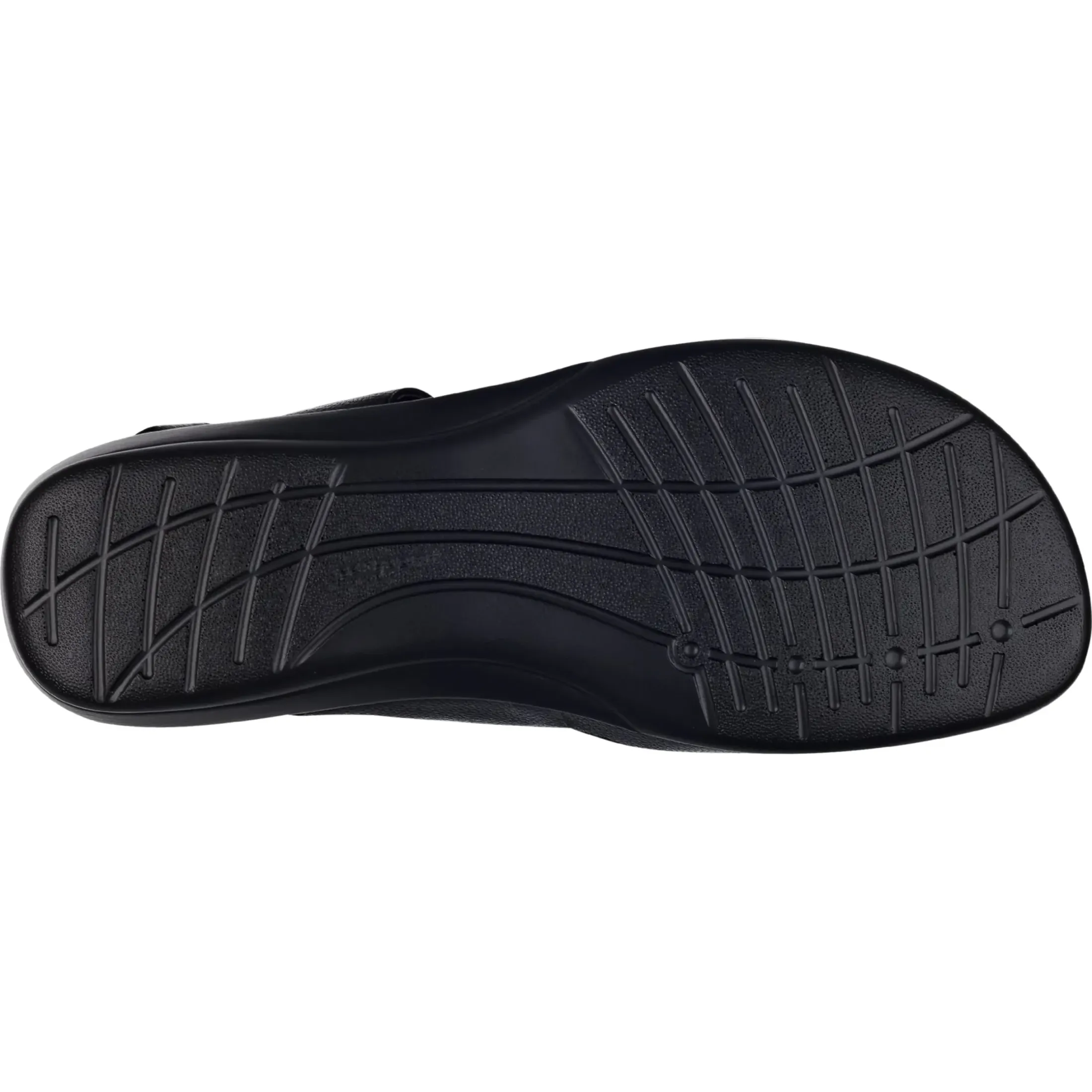 Casual|Flats>Easy Spirit Hartwell Flat Sandals Black Leather
