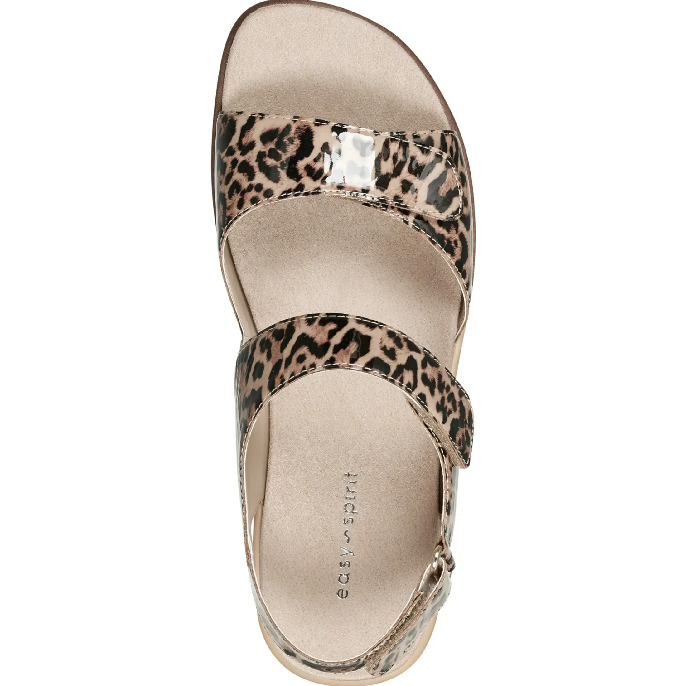 Casual|Flats>Easy Spirit Hartwell Flat Sandals Leopard Patent