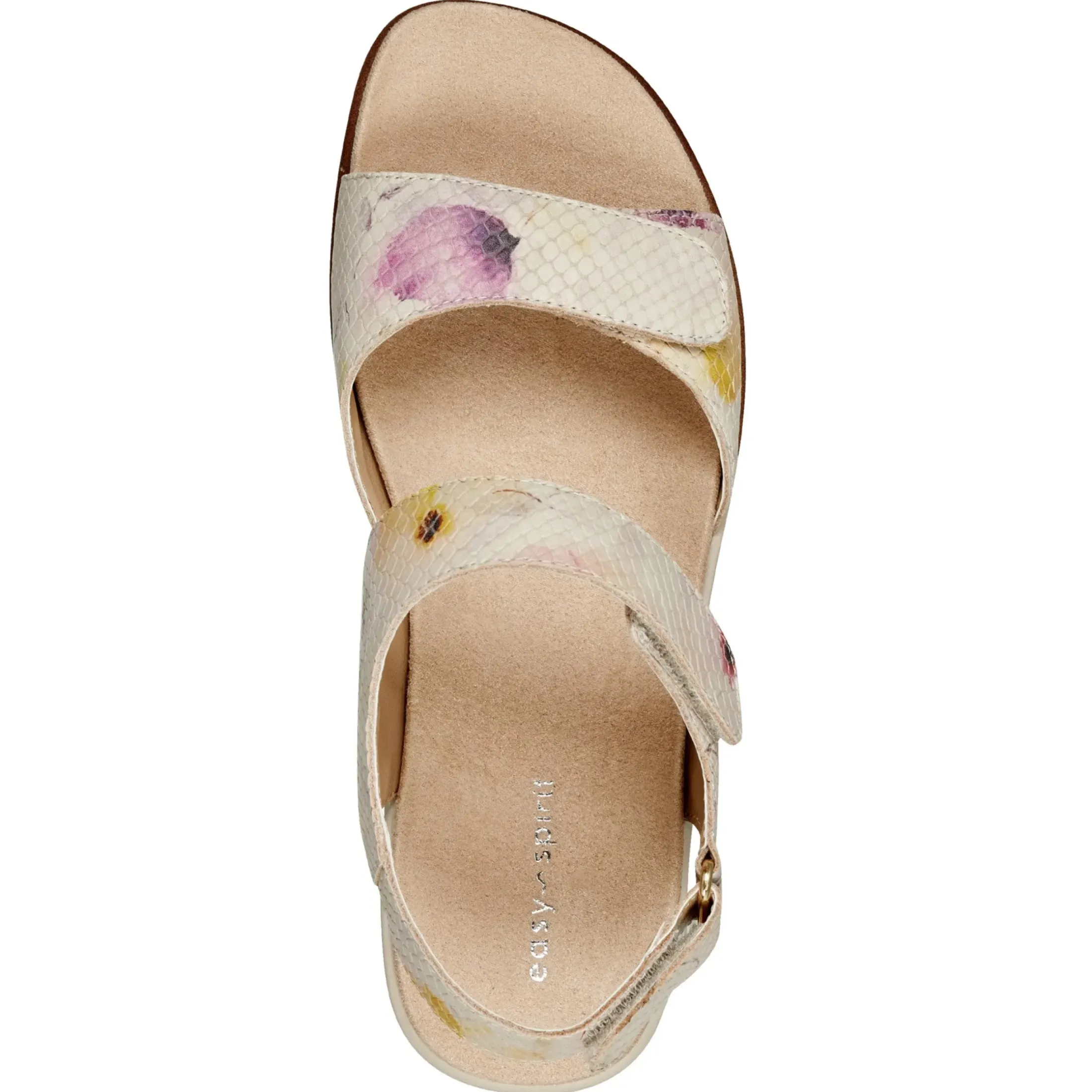 Casual|Flats>Easy Spirit Hartwell Flat Sandals White Multi Floral