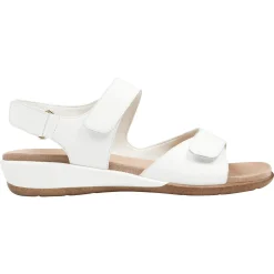 Casual|Flats>Easy Spirit Hartwell Flat Sandals White Leather