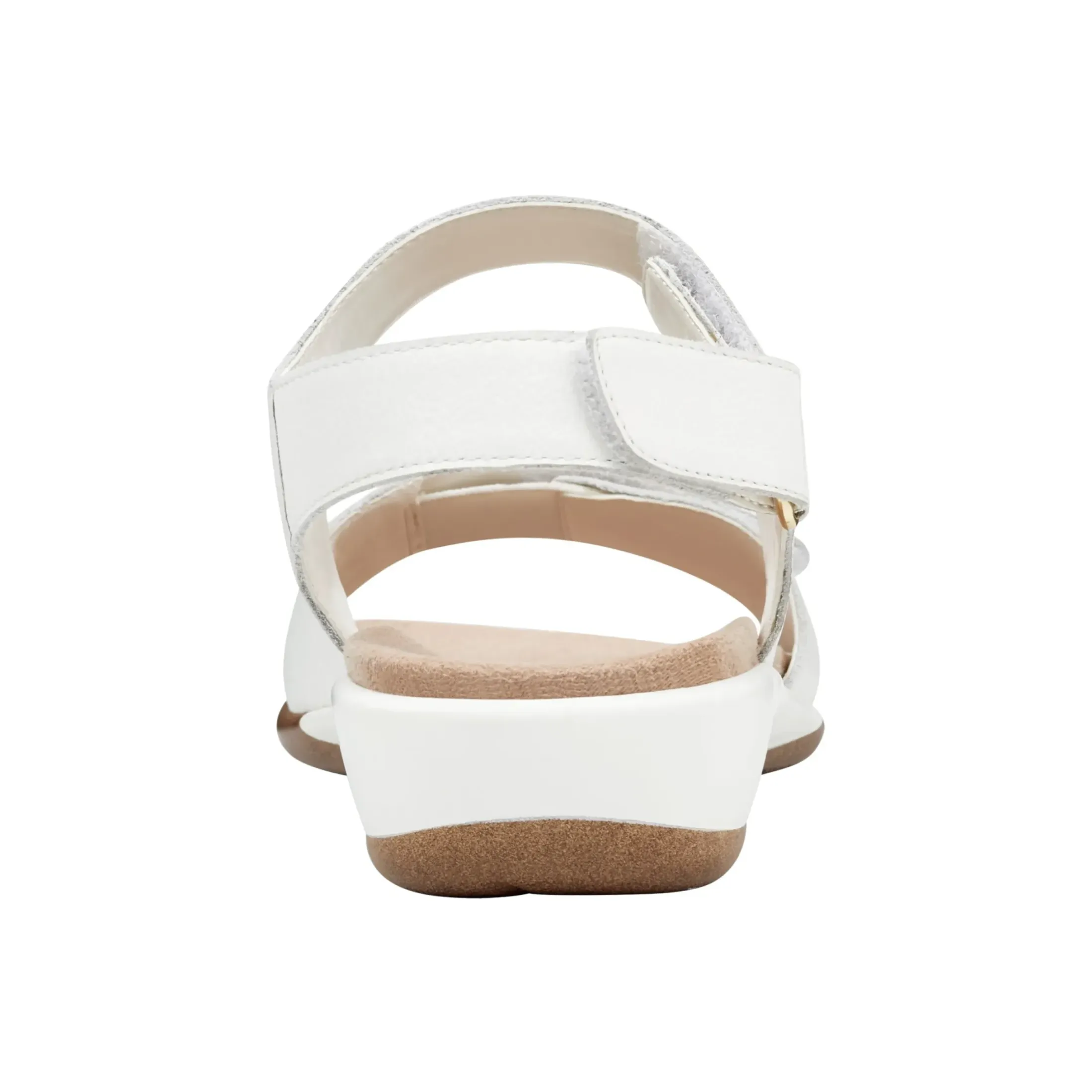 Casual|Flats>Easy Spirit Hartwell Flat Sandals White Leather