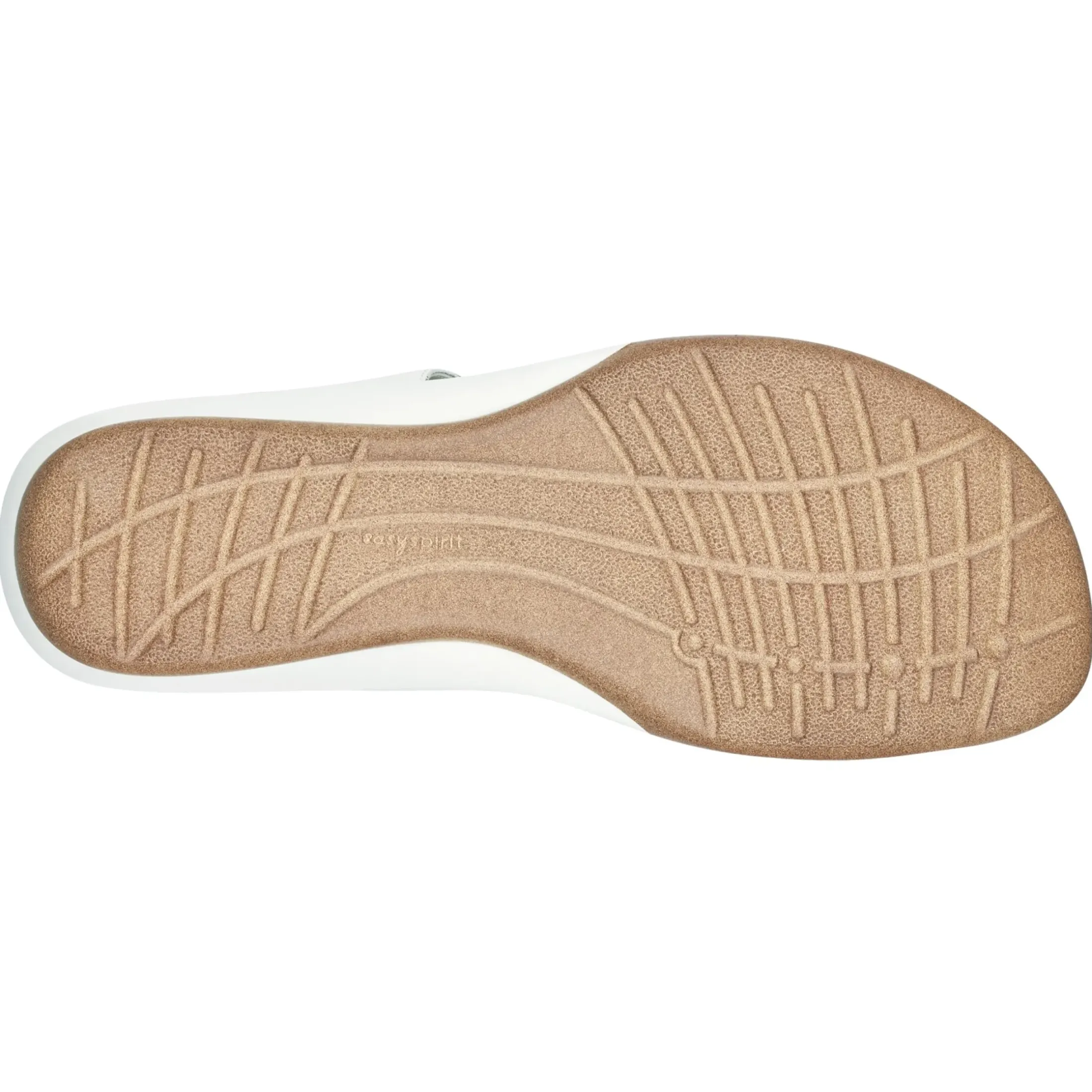 Casual|Flats>Easy Spirit Hartwell Flat Sandals White Leather