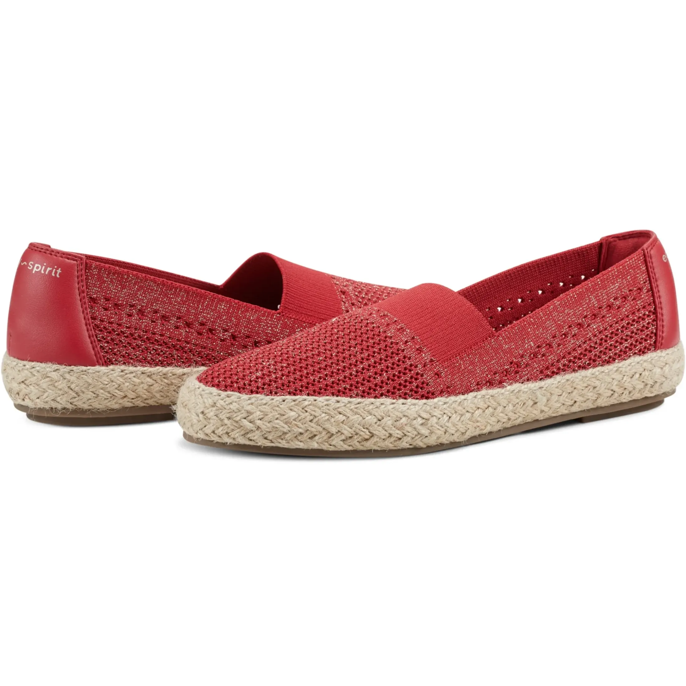 Espadrilles & Wedges|Espadrilles & Wedges>Easy Spirit Hassie Slip On Casual Espadrilles Red Metallic