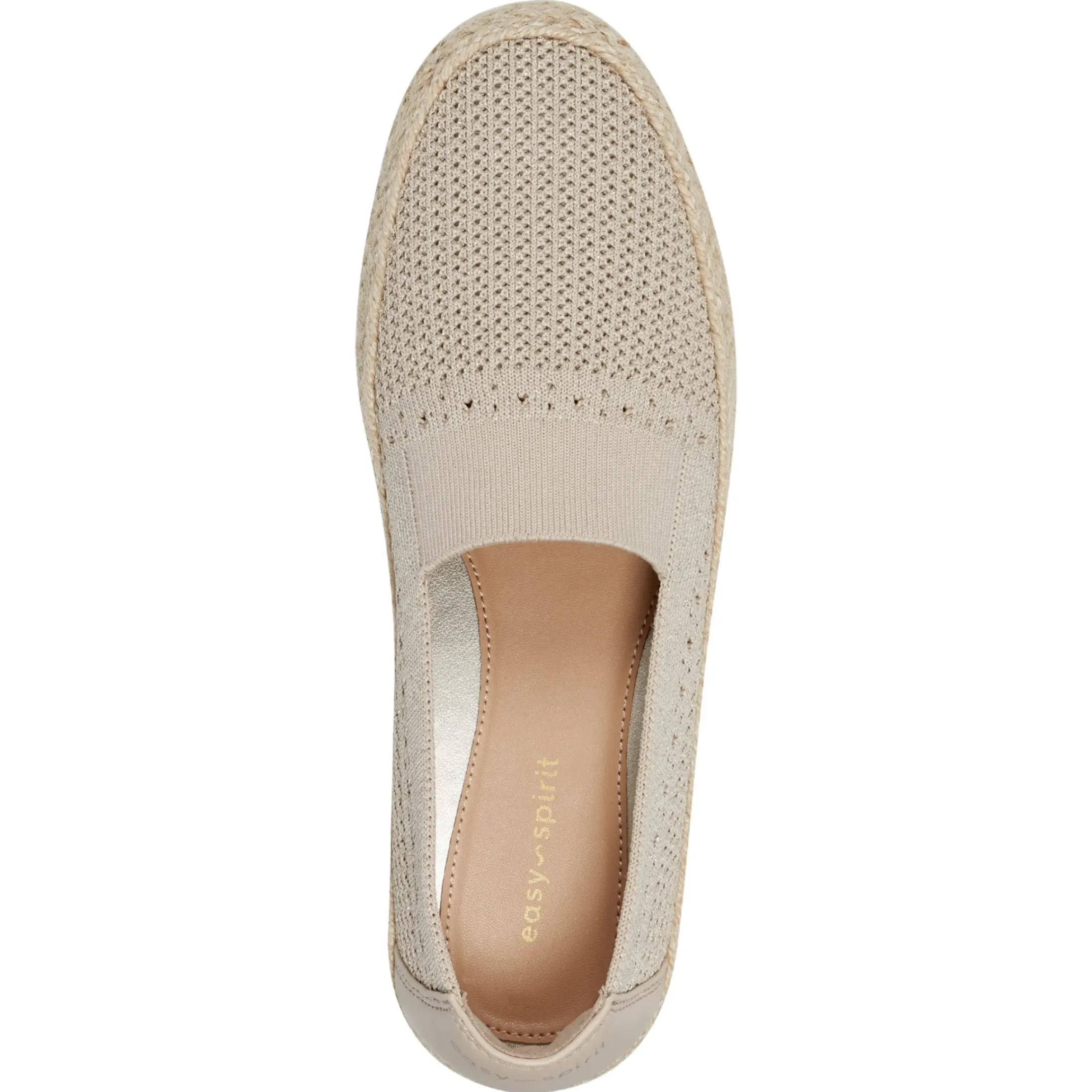 Espadrilles & Wedges|Espadrilles & Wedges>Easy Spirit Hassie Slip On Casual Espadrilles Natural Metallic