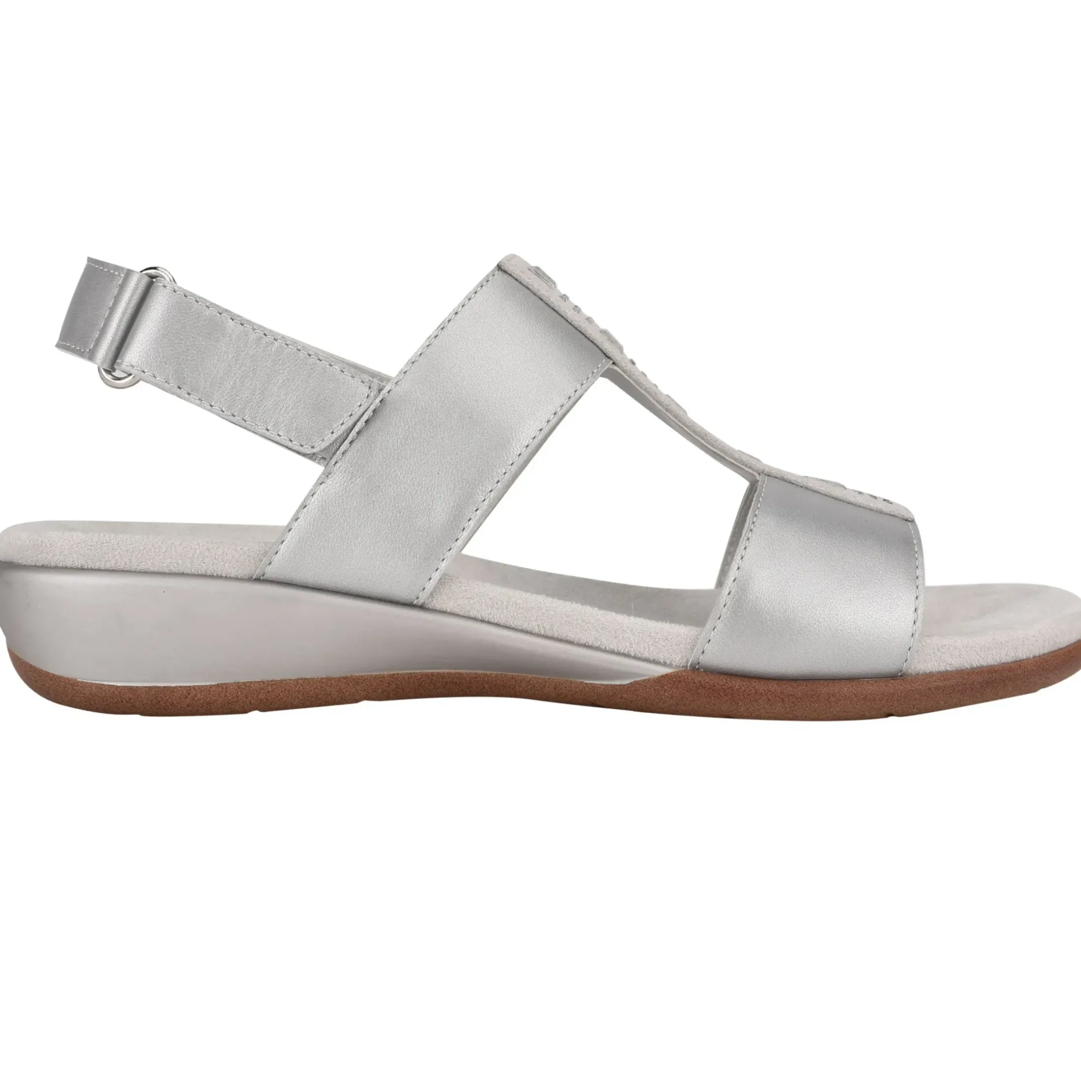 Dress|Sandals>Easy Spirit Hazel Flat Sandals Silver