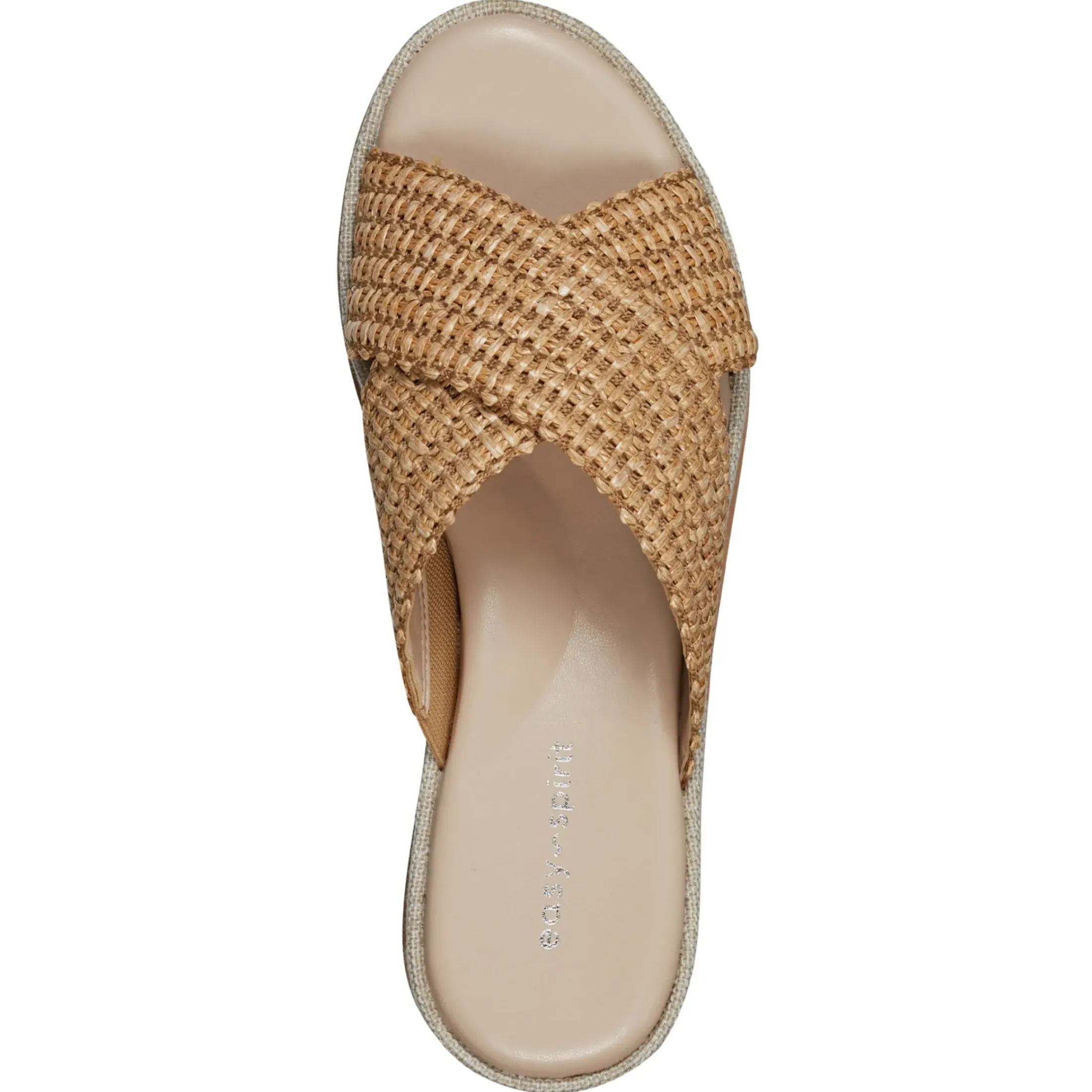 Espadrilles & Wedges|Espadrilles & Wedges>Easy Spirit Irene Wedge Sandals Natural Raffia