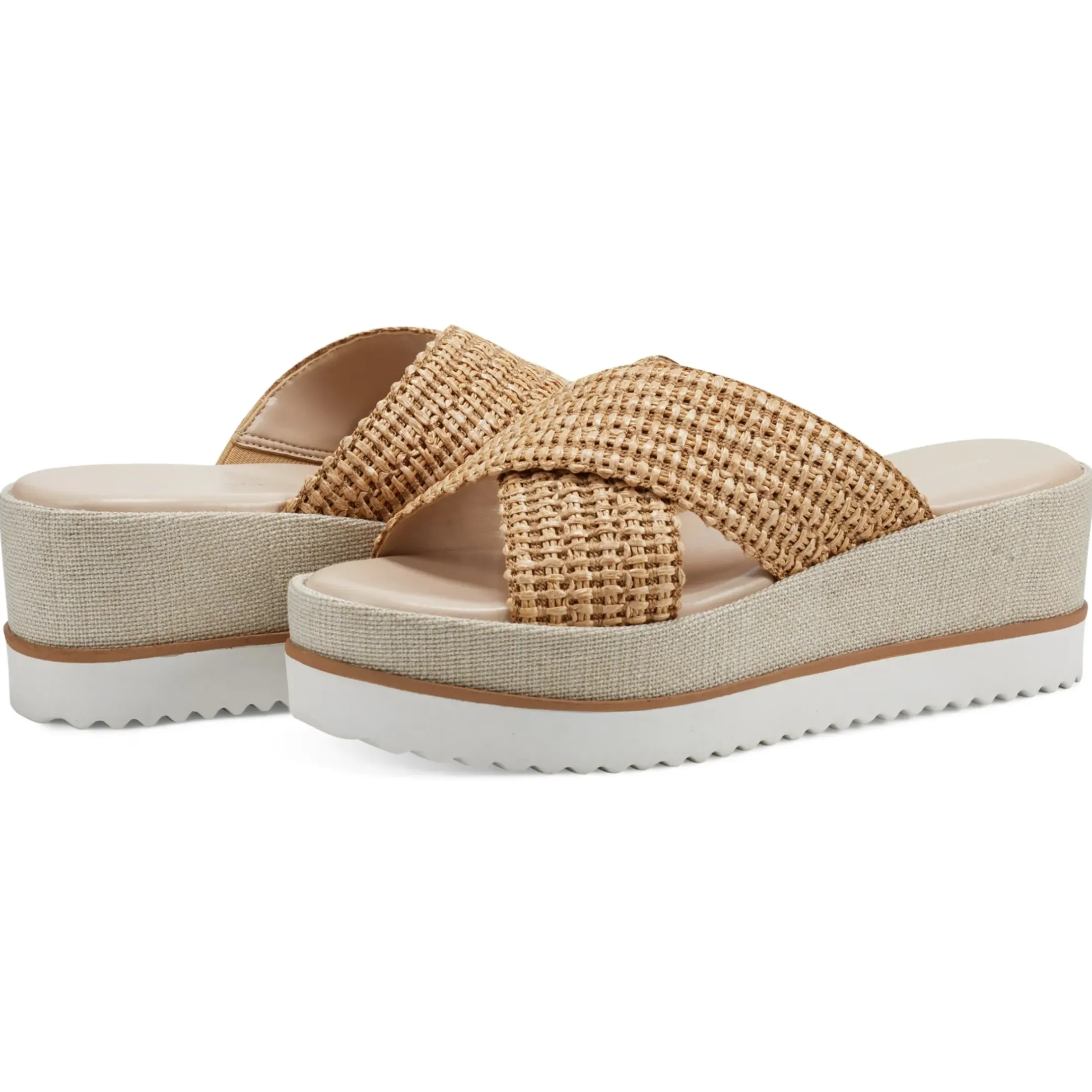 Espadrilles & Wedges|Espadrilles & Wedges>Easy Spirit Irene Wedge Sandals Natural Raffia