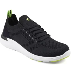 Sneakers|Sneakers>Easy Spirit Jacie Lace Up Walking Shoes Black Knit