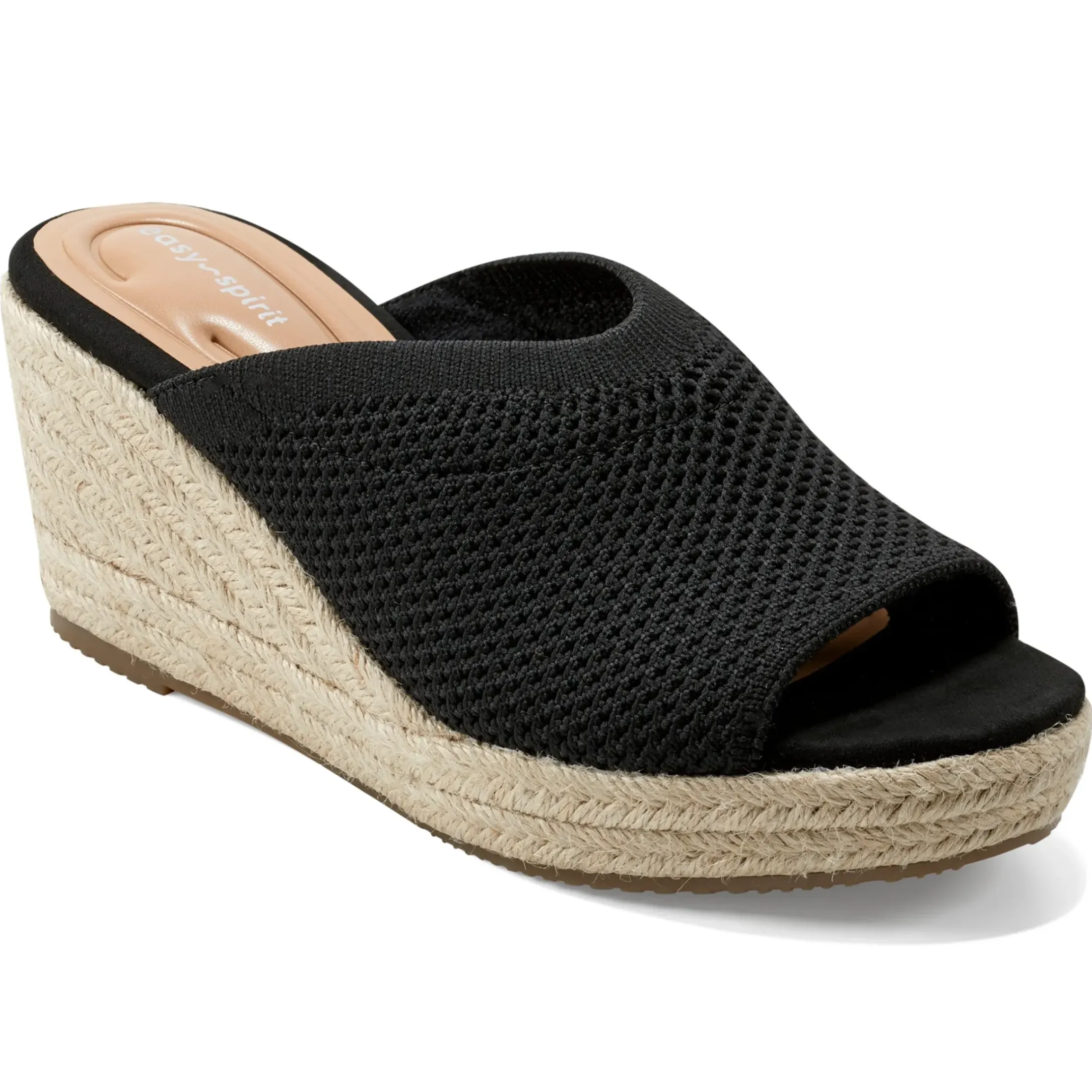 Dress|Sandals>Easy Spirit Jalen Espadrille Wedge Sandals Black