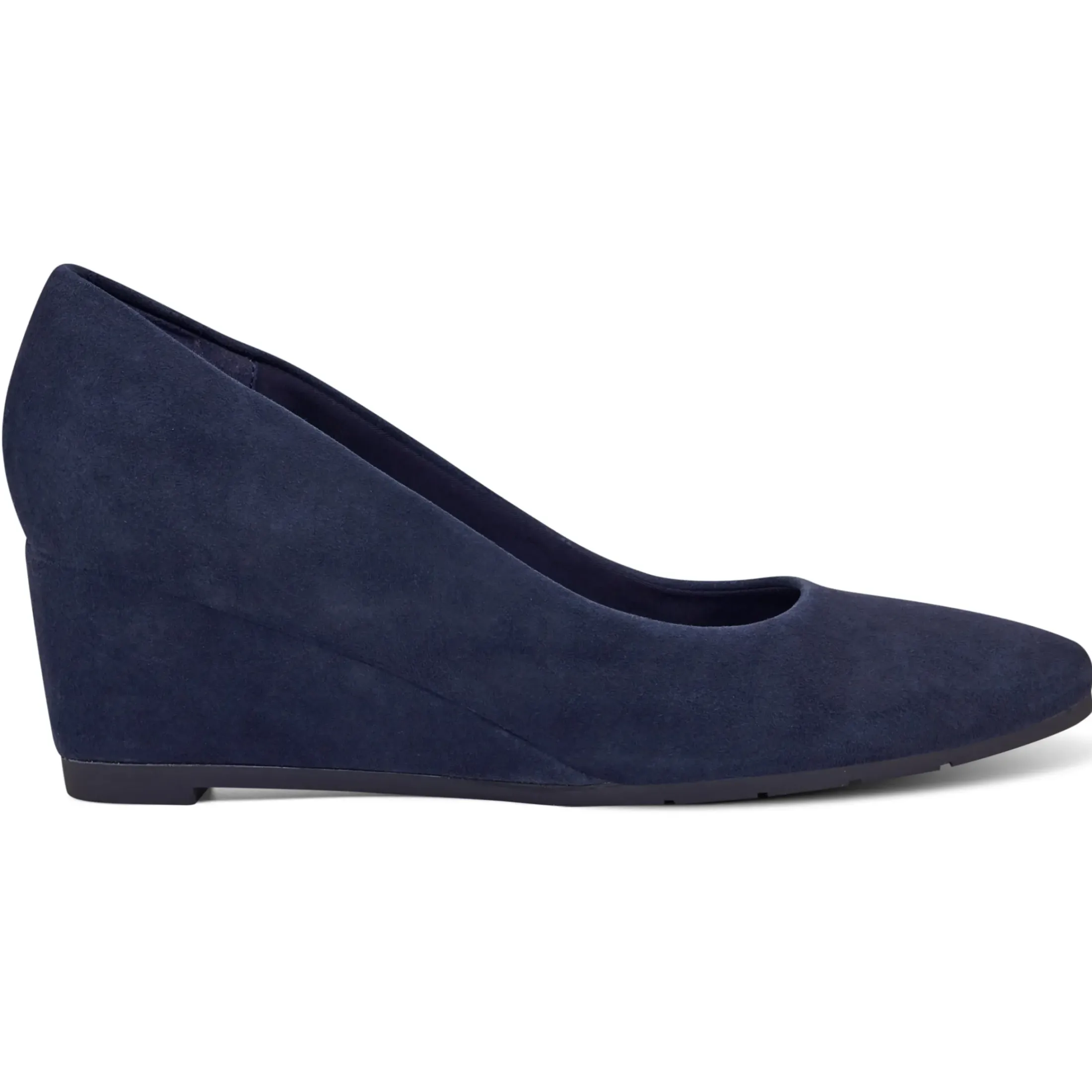 eFlex|eFlex>Easy Spirit Jinger Dress Wedges Navy Suede