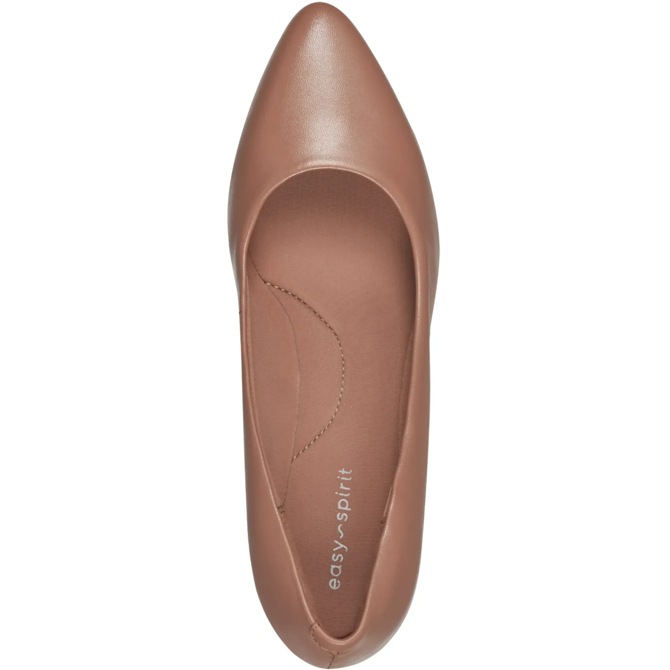 eFlex|eFlex>Easy Spirit Jinger Dress Wedges Tan Leather