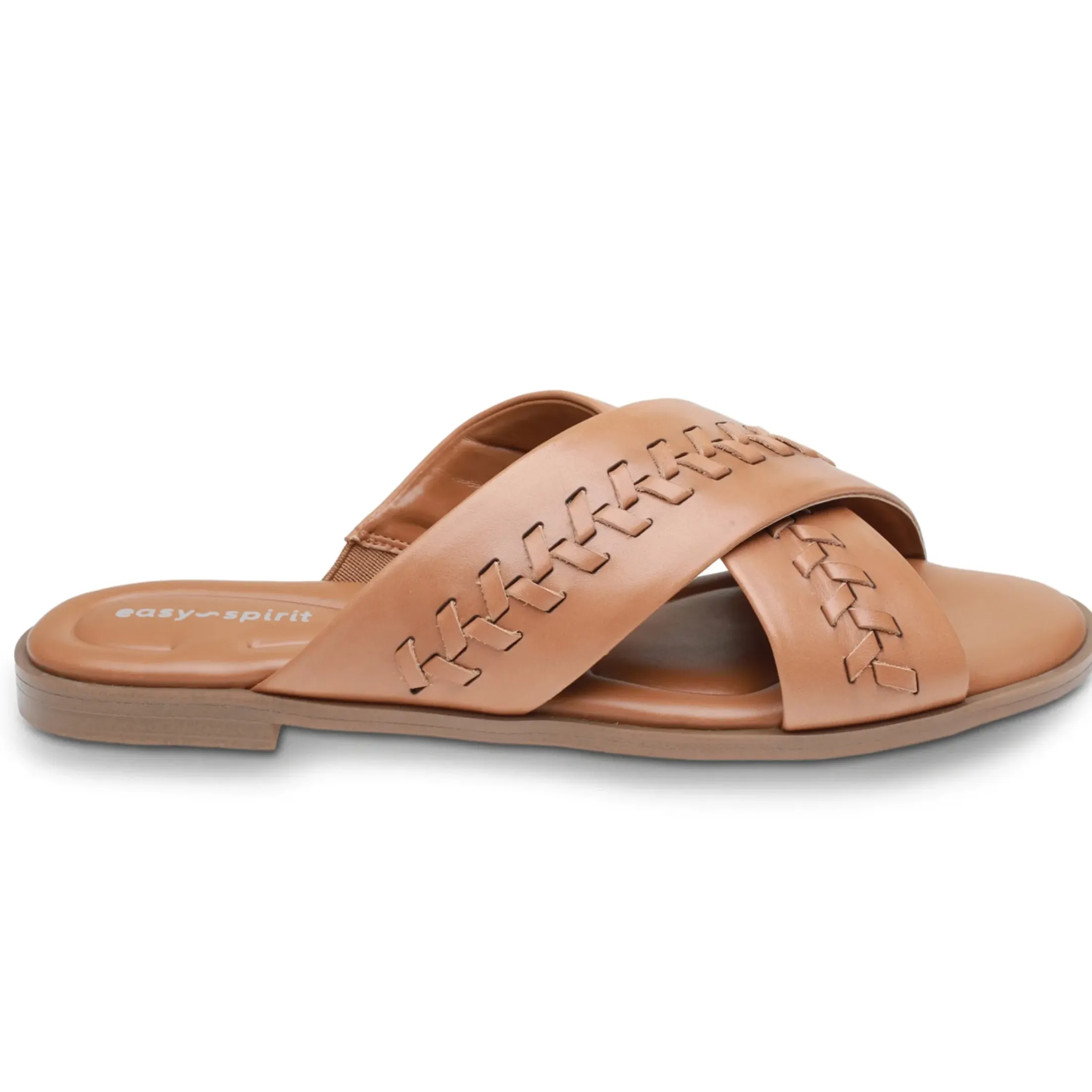 Casual|Flats>Easy Spirit Joella Slide Sandals Natural Leather