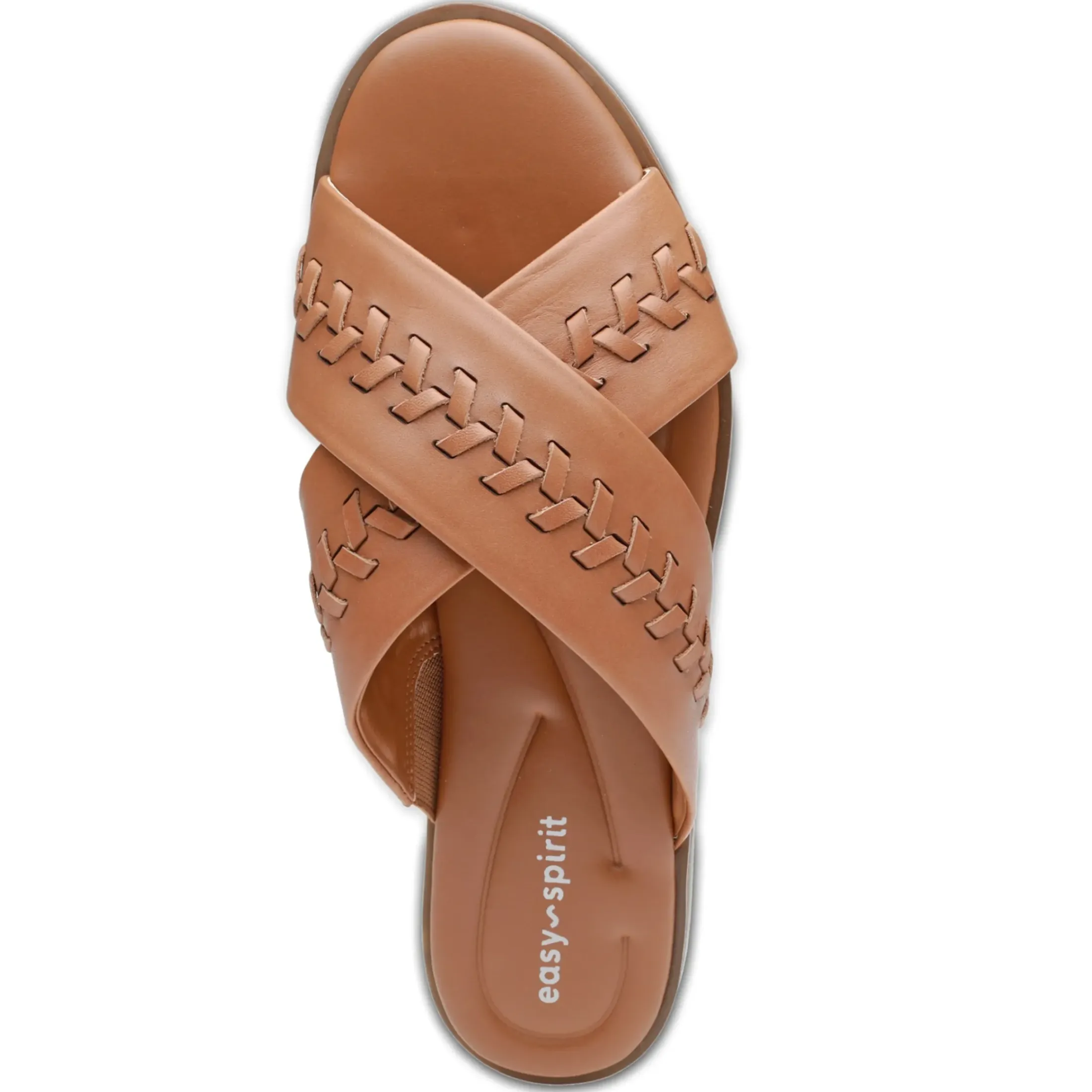 Casual|Flats>Easy Spirit Joella Slide Sandals Natural Leather