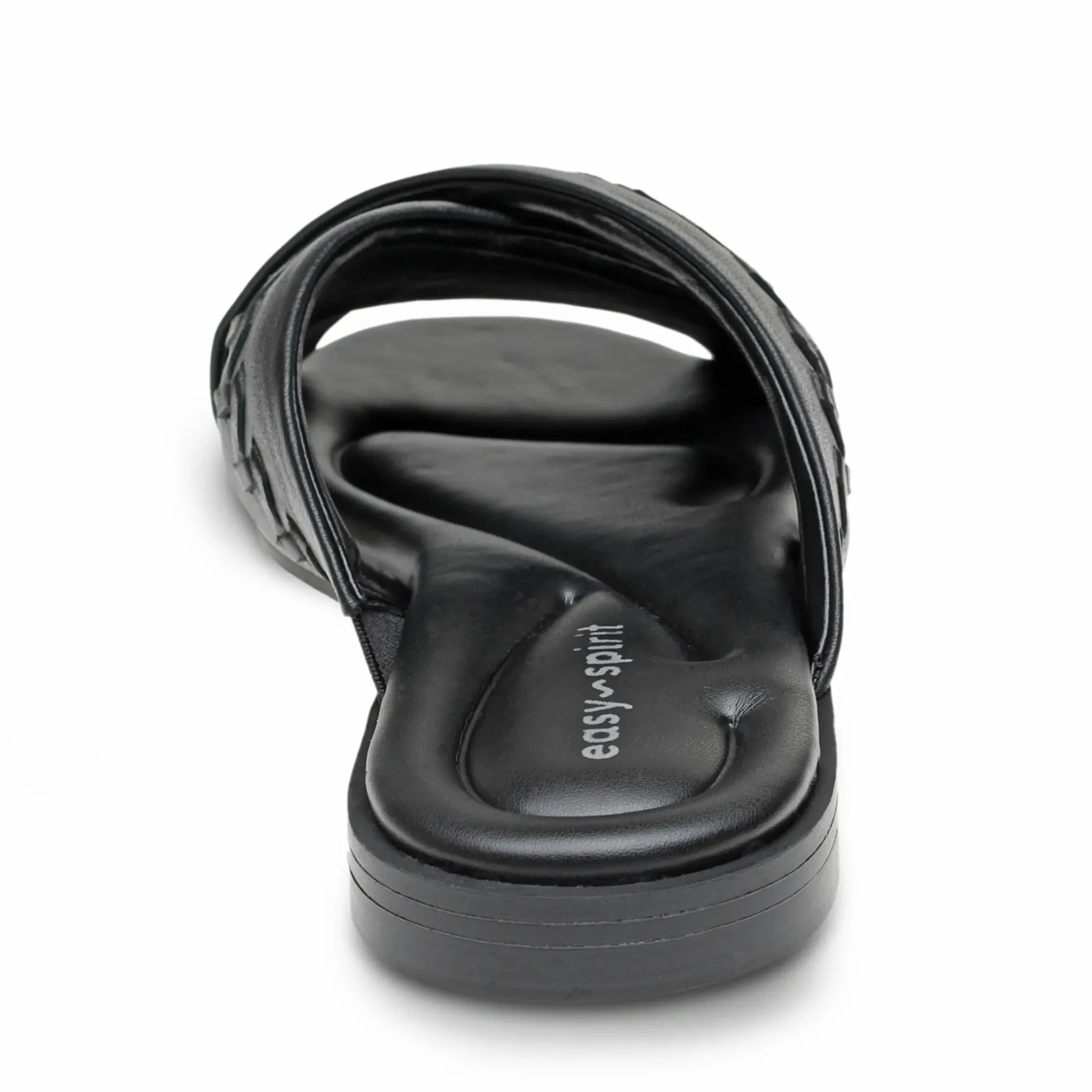 Casual|Flats>Easy Spirit Joella Slide Sandals Black Leather