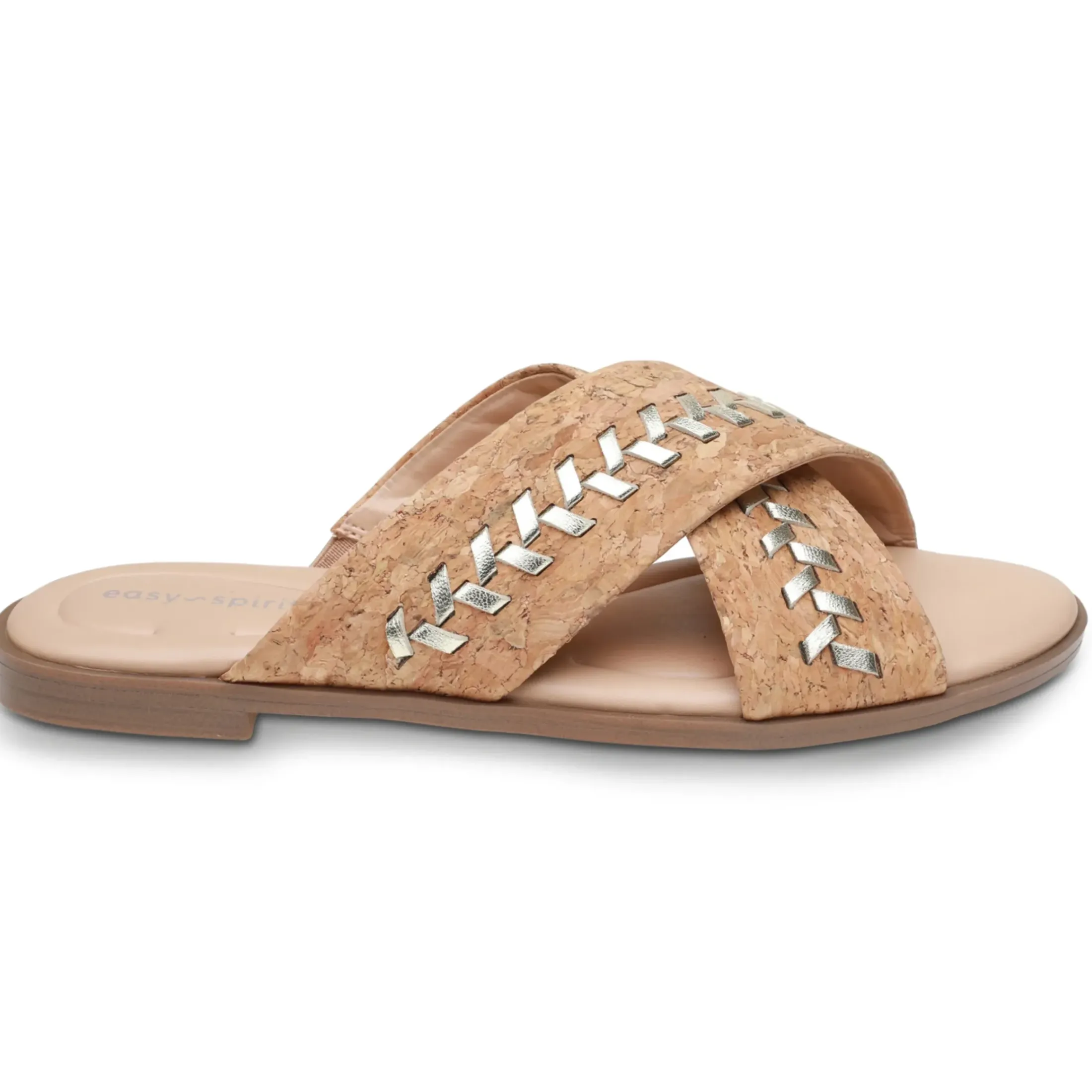 Casual|Flats>Easy Spirit Joella Slide Sandals Natural Cork