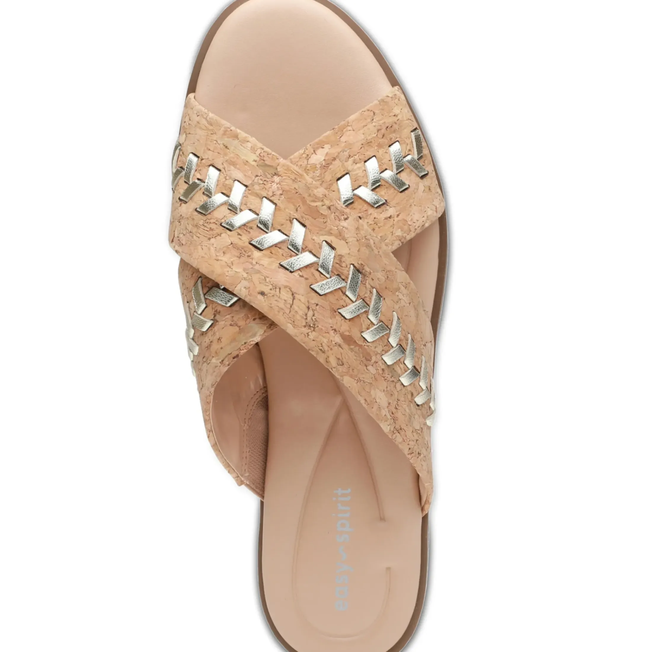 Casual|Flats>Easy Spirit Joella Slide Sandals Natural Cork
