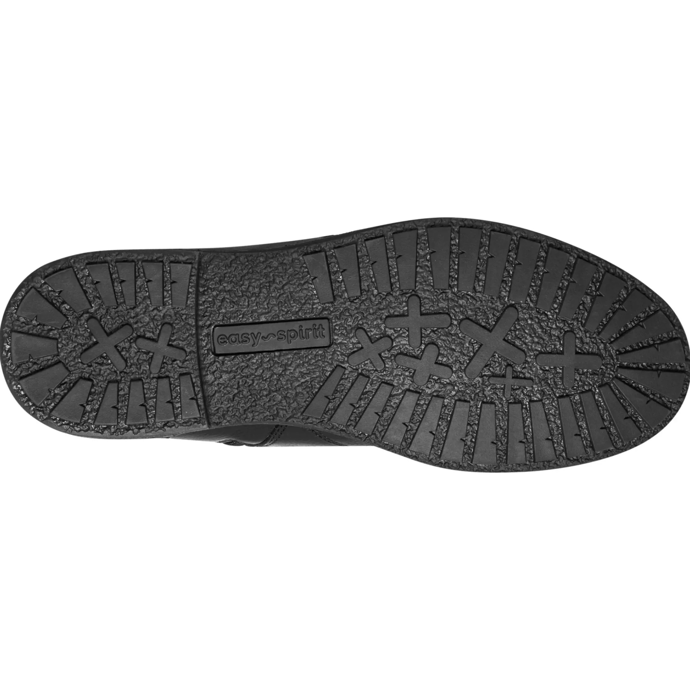 eFlex|eFlex>Easy Spirit Juana Block Heel Casual Boots Black Leather