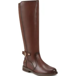 eFlex|eFlex>Easy Spirit Juana Block Heel Casual Boots Medium Brown Leather
