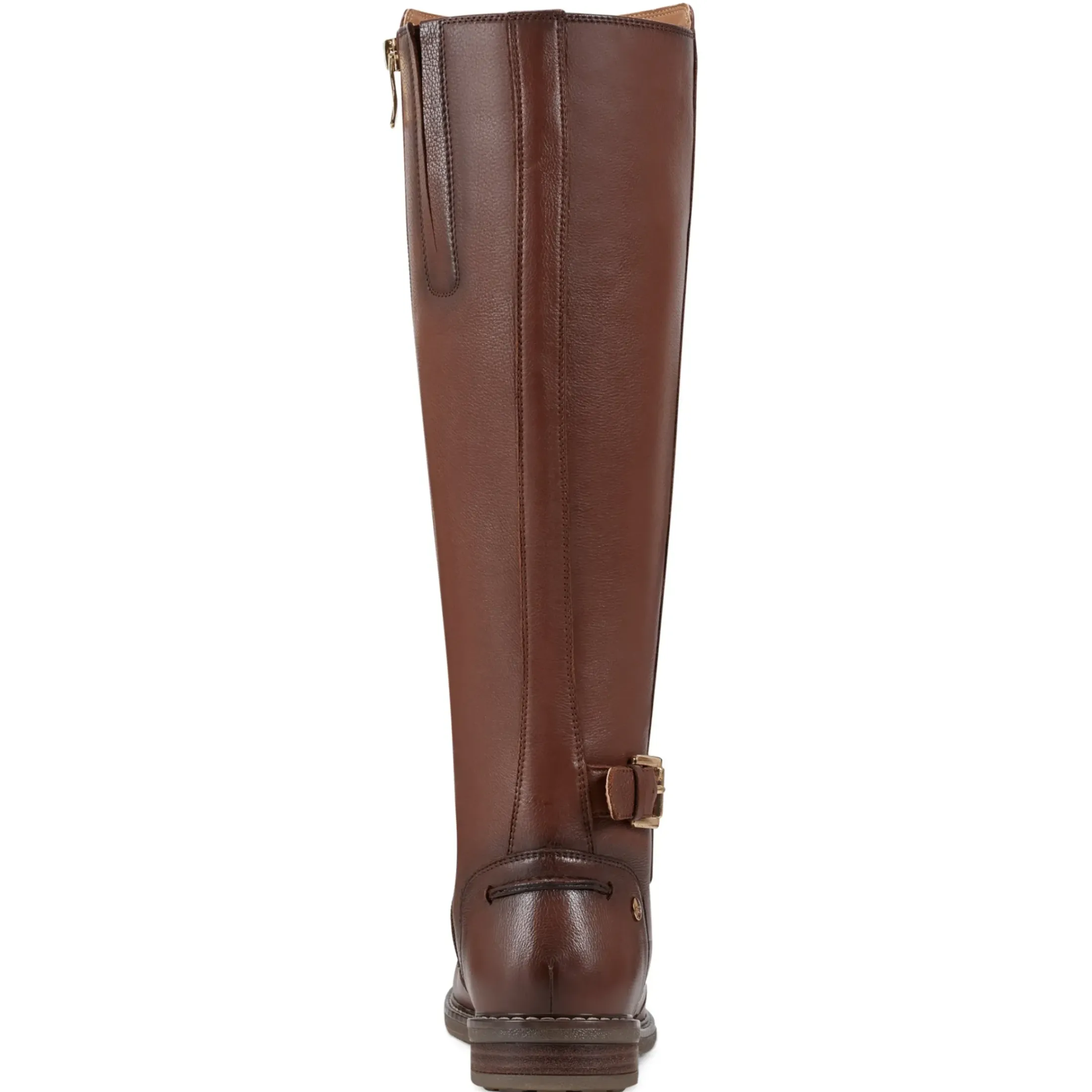 eFlex|eFlex>Easy Spirit Juana Block Heel Casual Boots Medium Brown Leather