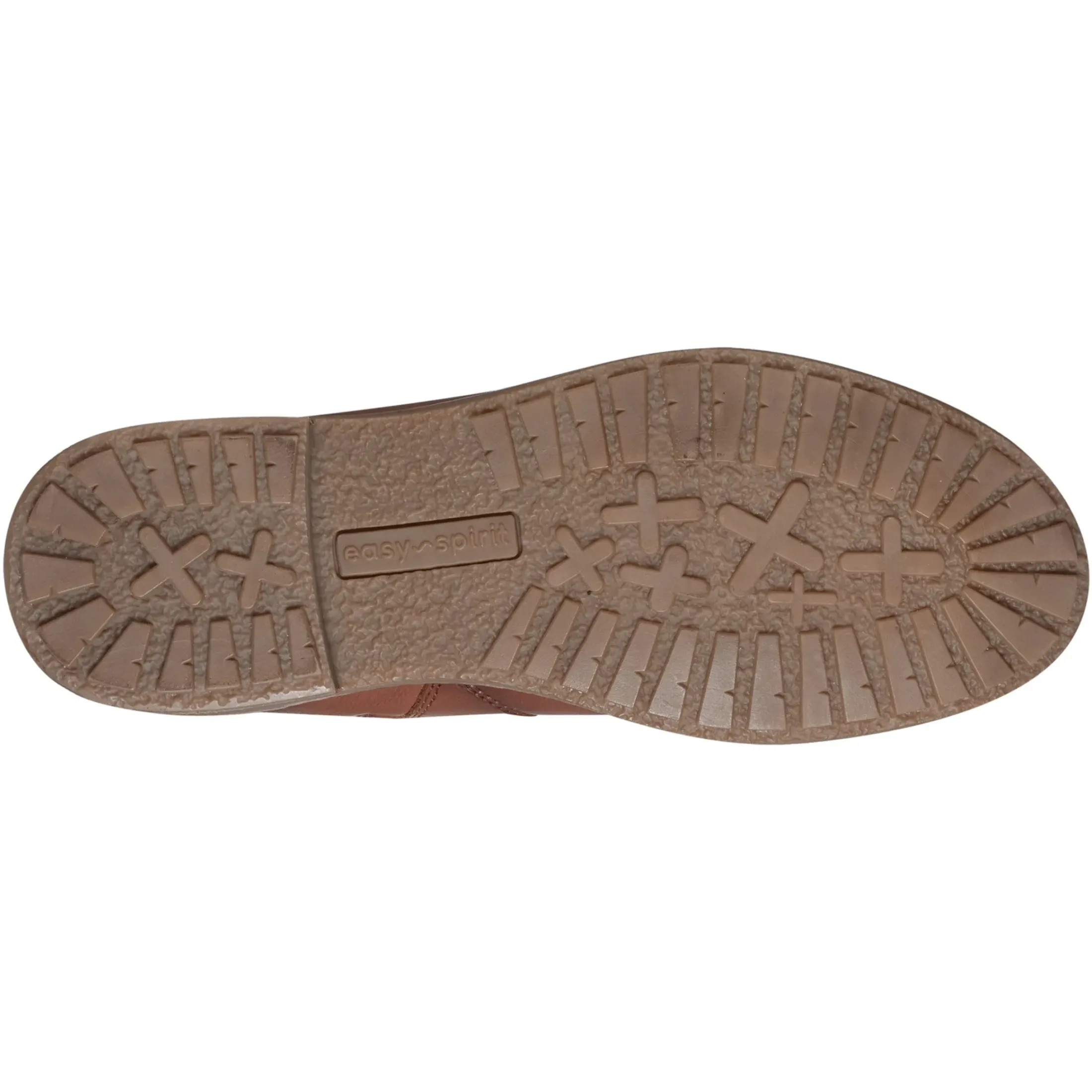 eFlex|eFlex>Easy Spirit Juana Block Heel Casual Boots Medium Brown Leather