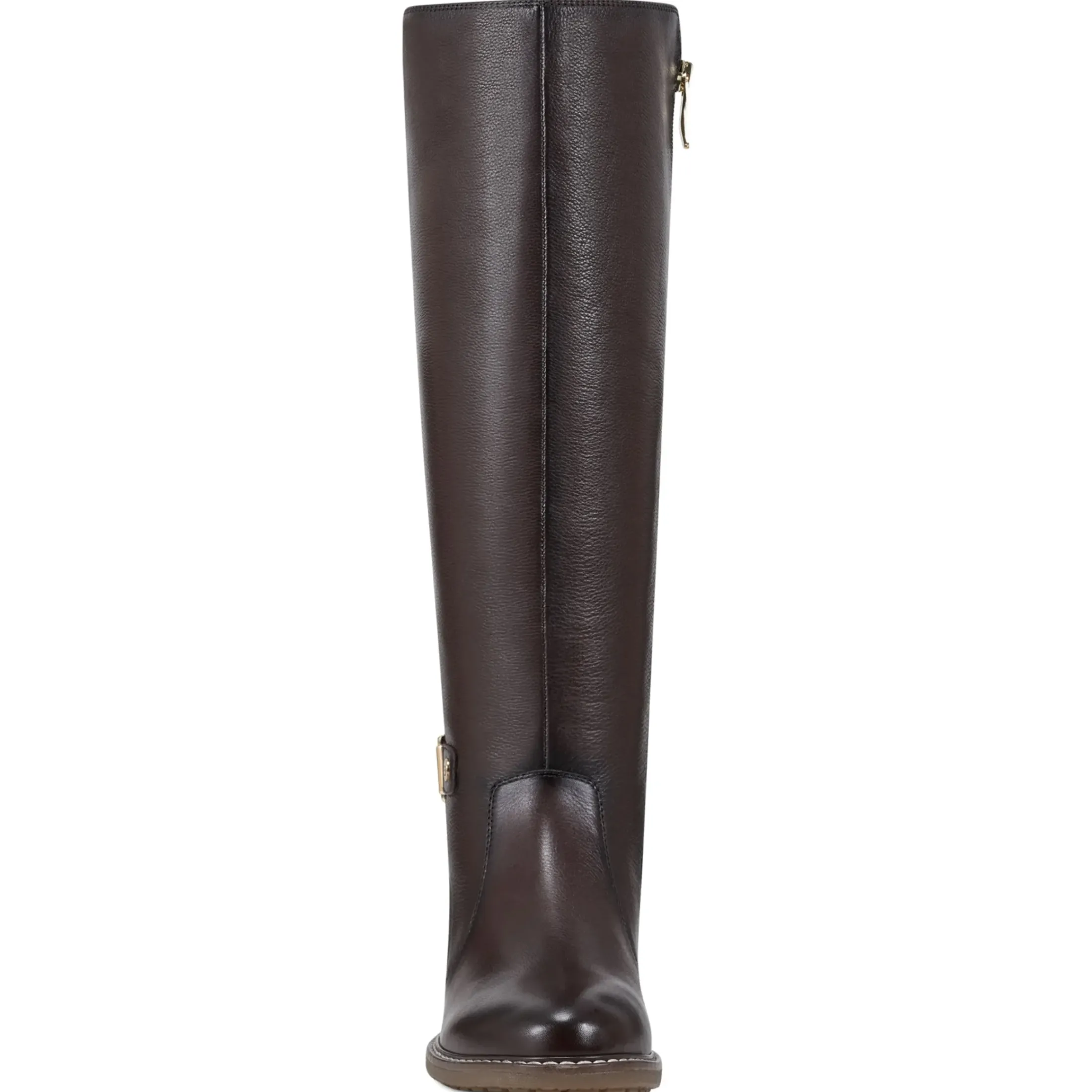 eFlex|eFlex>Easy Spirit Juana Block Heel Casual Boots Dark Brown Leather